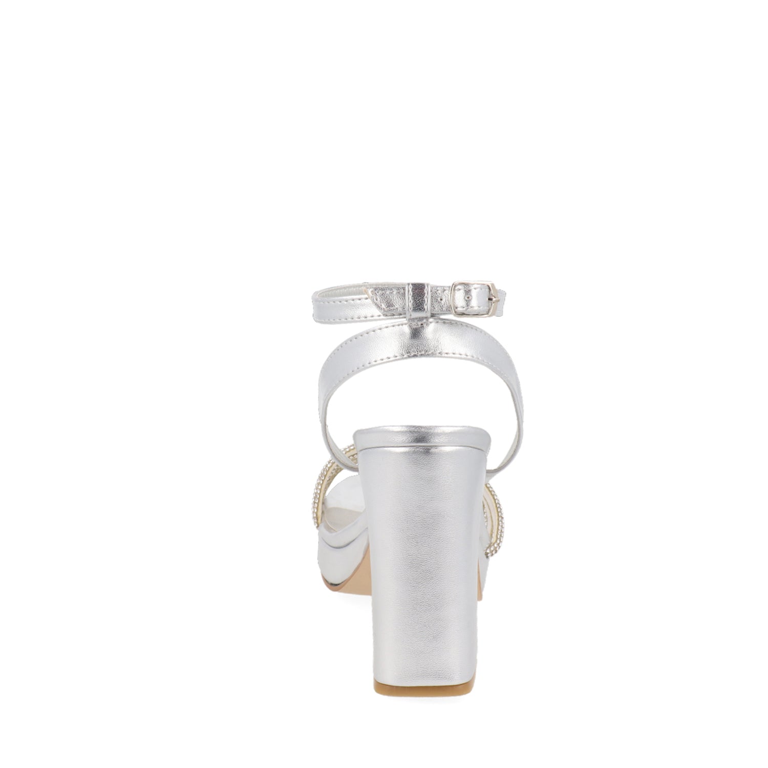 Sandalia de Tacón Vazza color Plata para Mujer