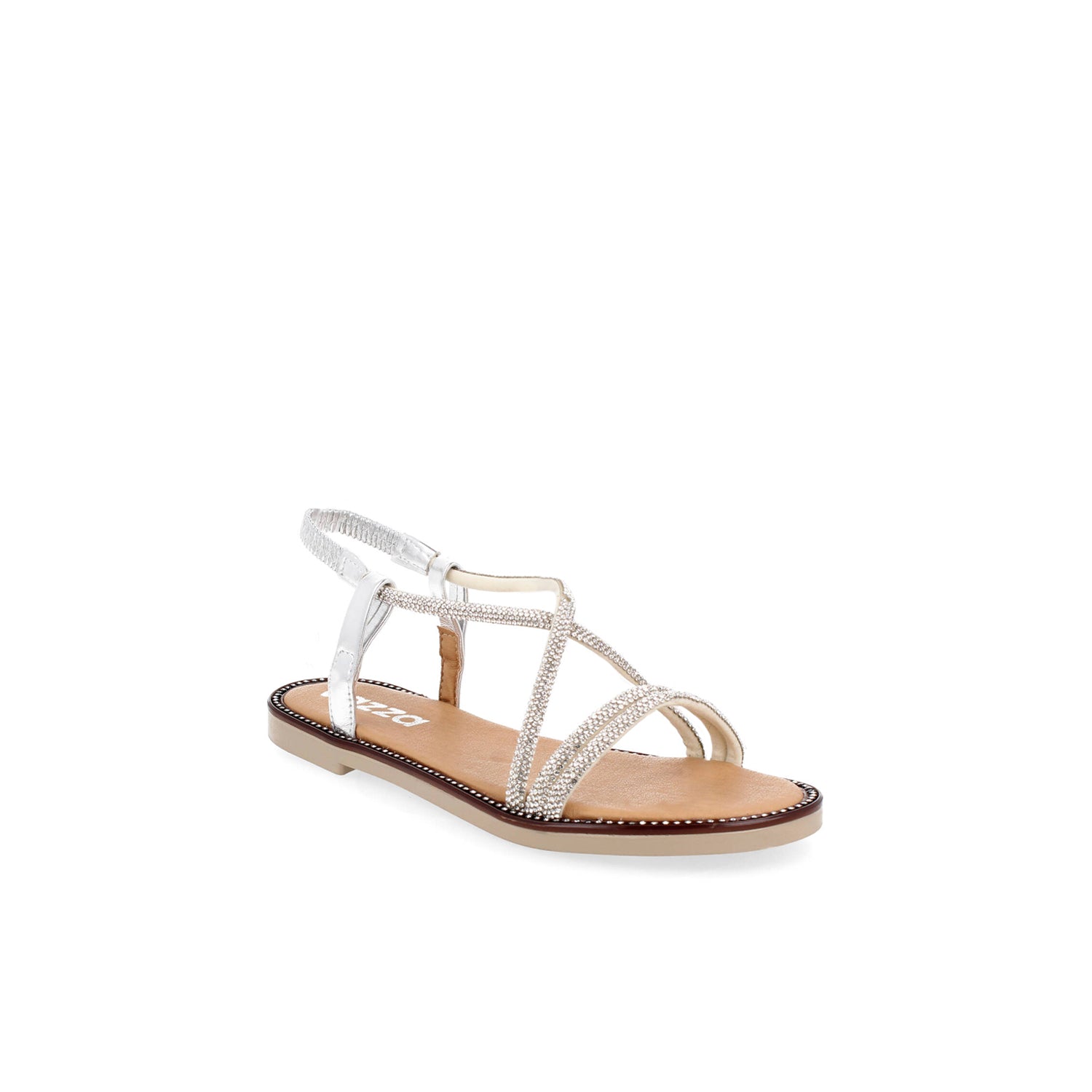 Sandalia Casual Vazza color Plata para Mujer