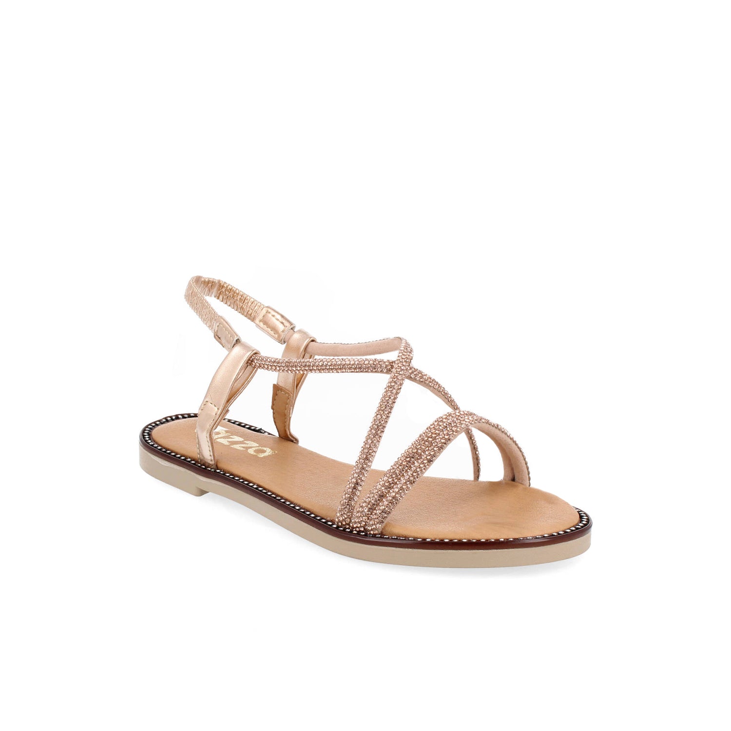 Sandalia Casual Vazza color Oro para Mujer