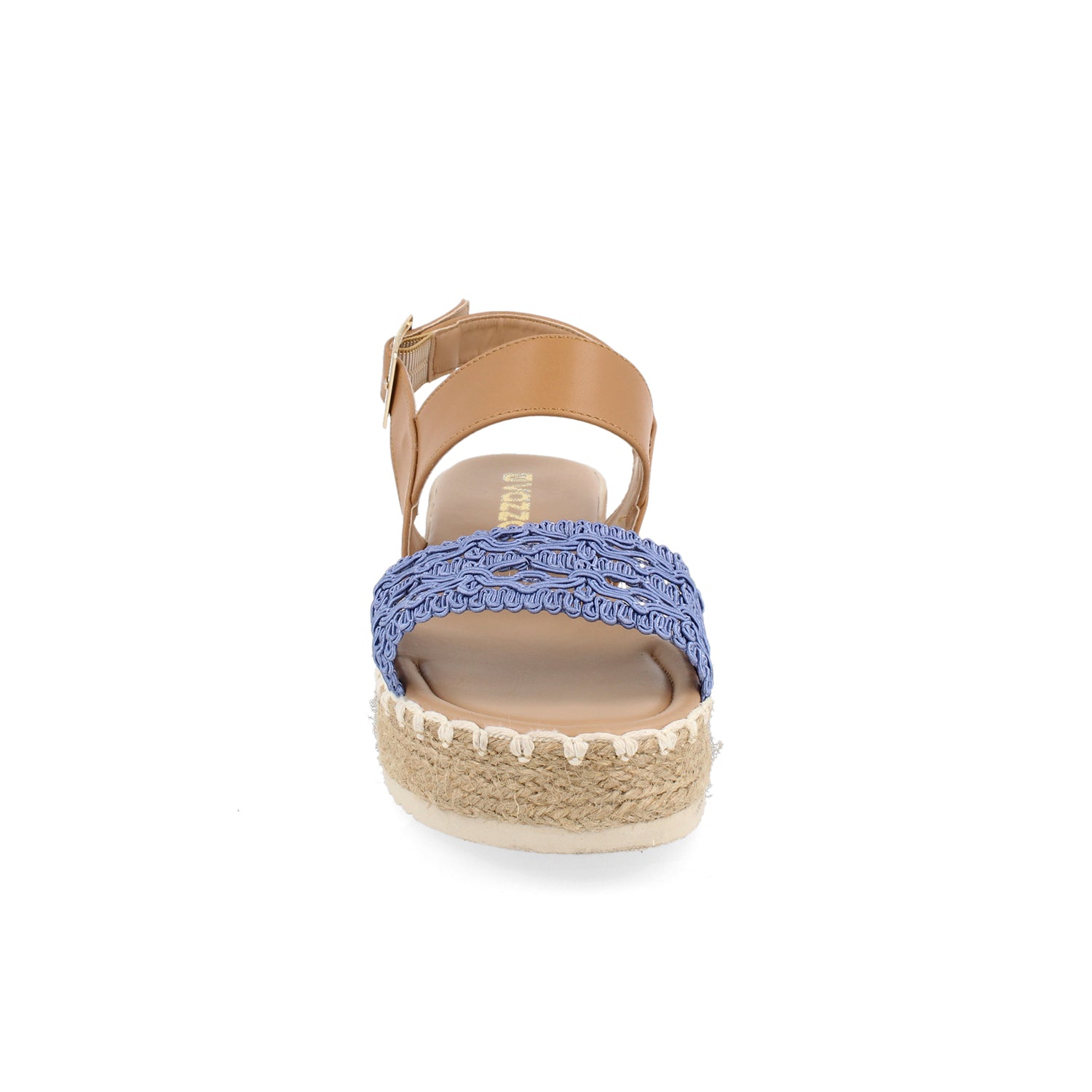 Sandalia Casual Vazza color Camel Con Azul para Mujer