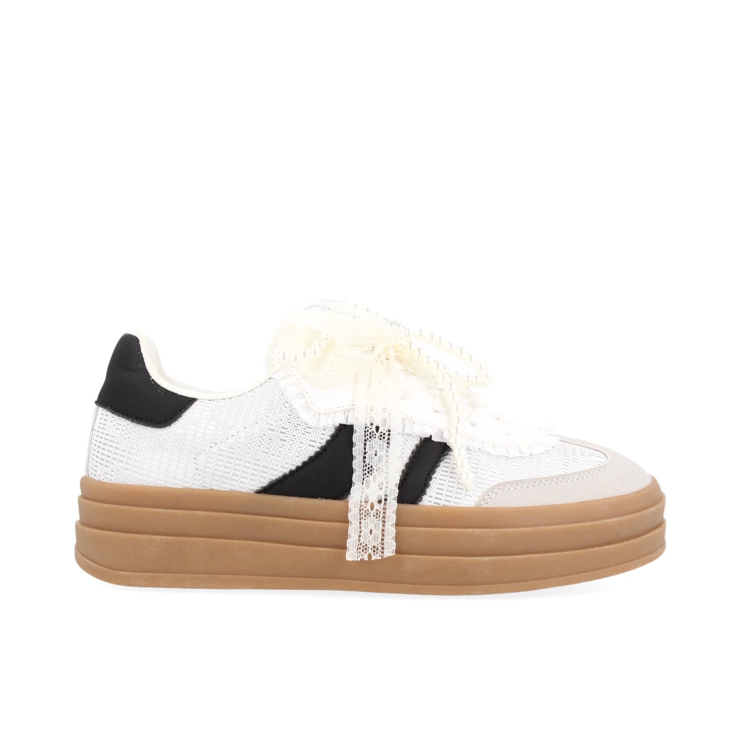 Tenis Urbano Vazza color Latte con Negro para Mujer