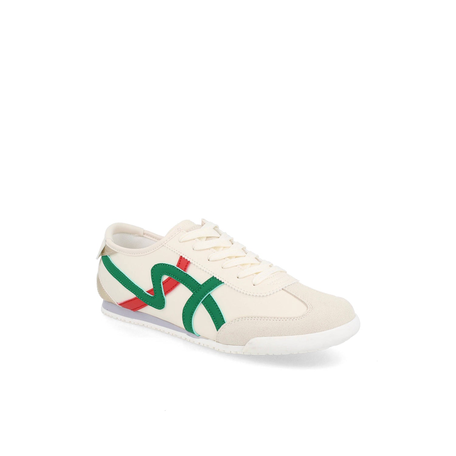 Tenis Urbano Vazza color Beige con Verde para Mujer