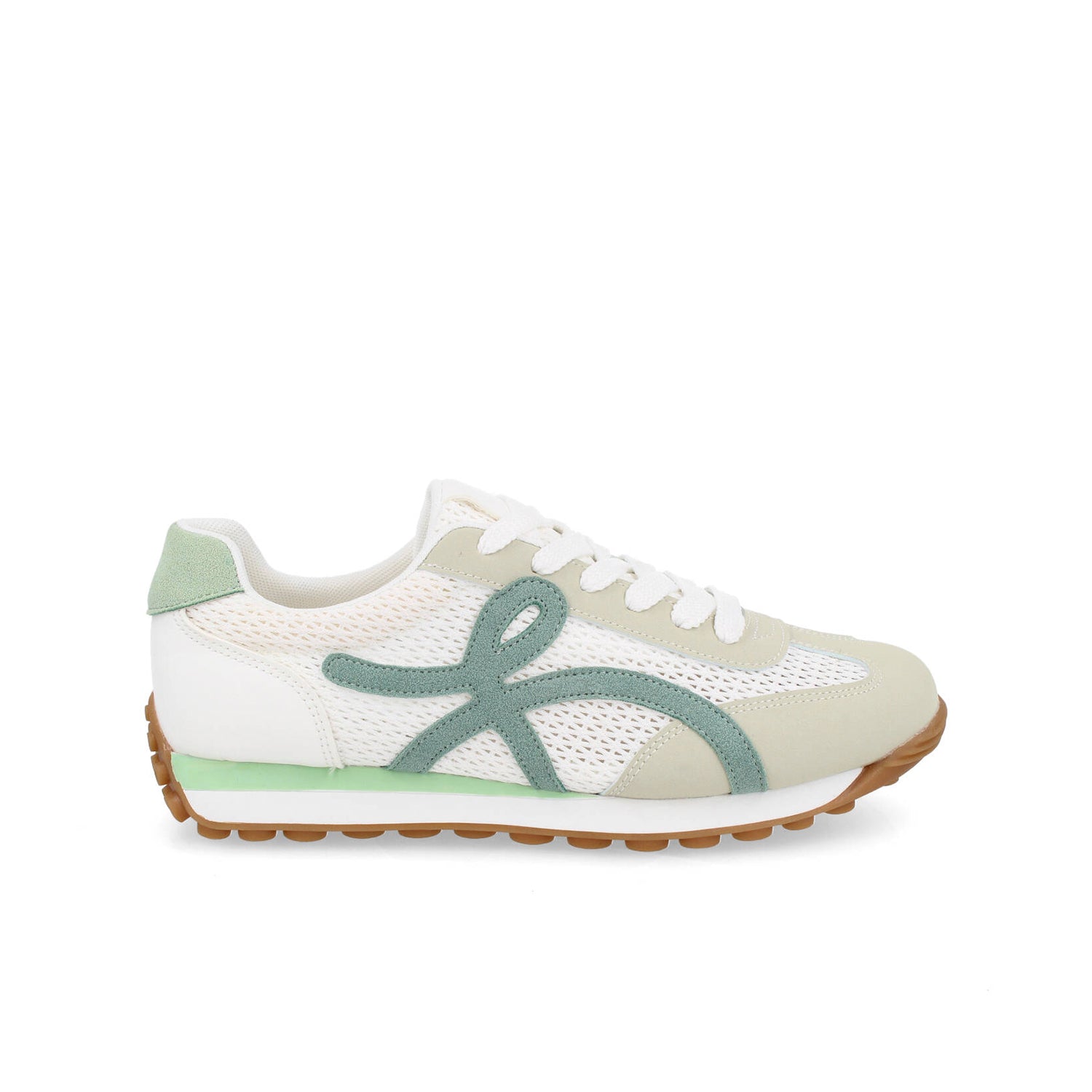 Tenis Urbano Vazza color Blanco con Verde para Mujer