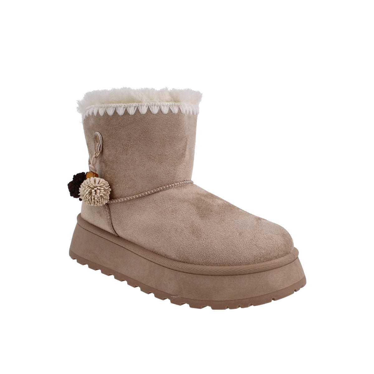 Bota Casual Vazza color Beige para Mujer