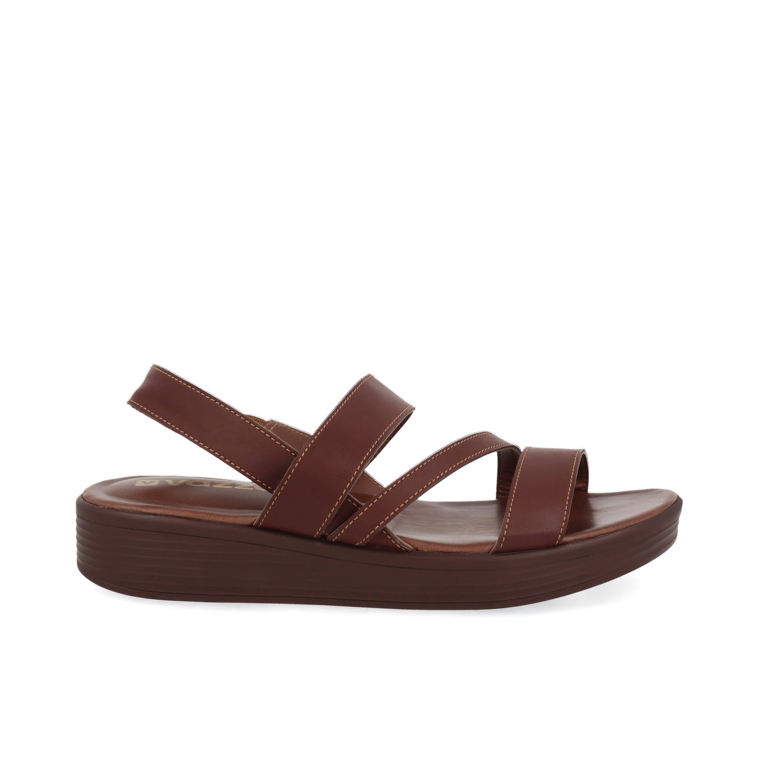 Sandalia Casual Vazza color Cafe para Mujer