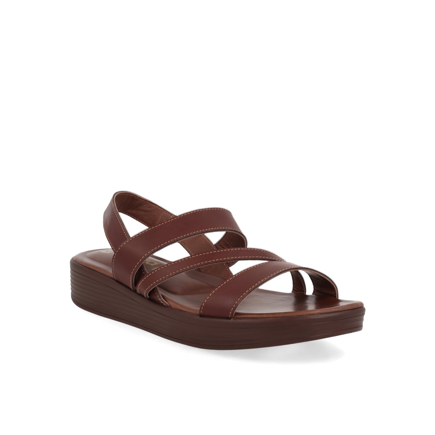 Sandalia Casual Vazza color Cafe para Mujer