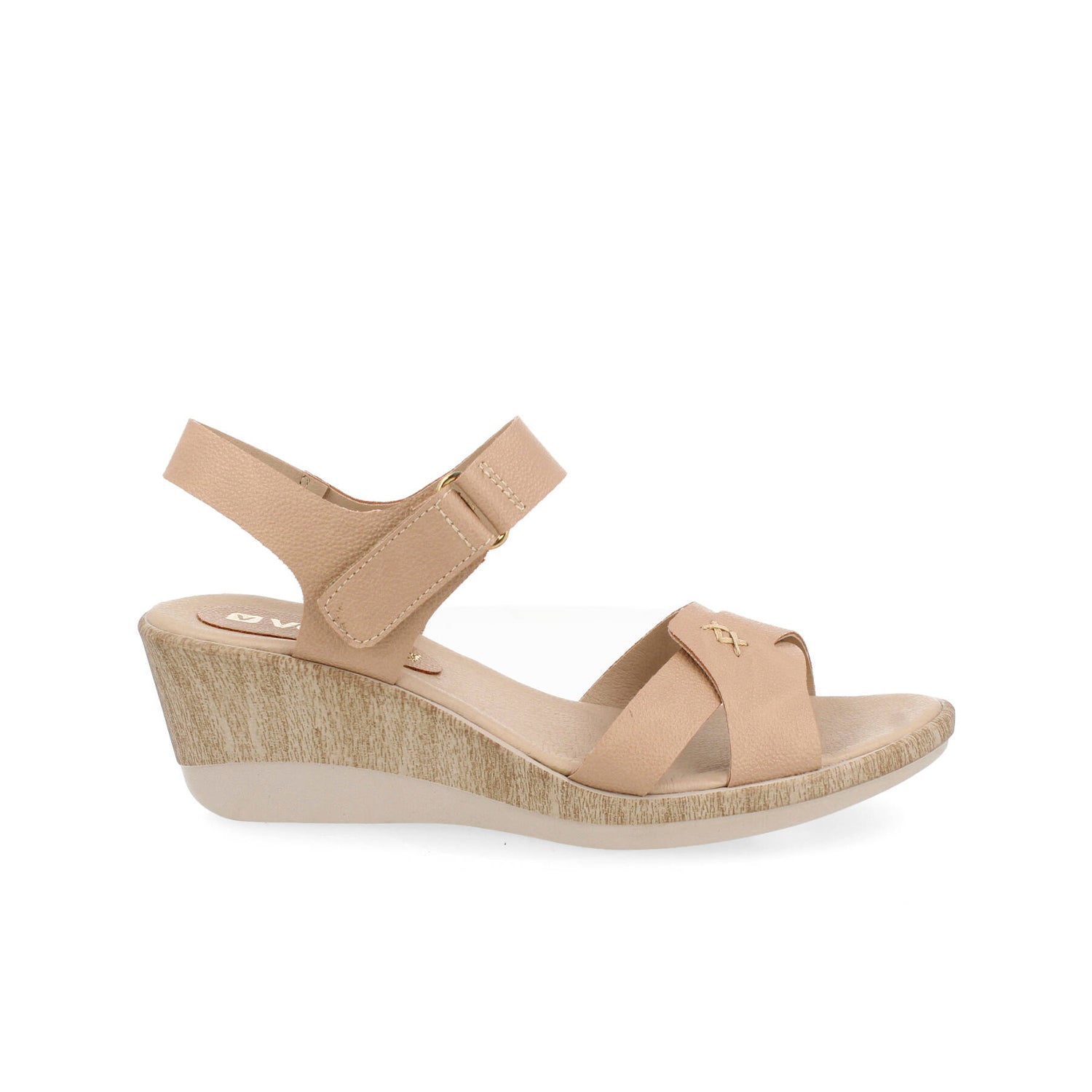 Sandalia Casual Vazza color Camel para Mujer