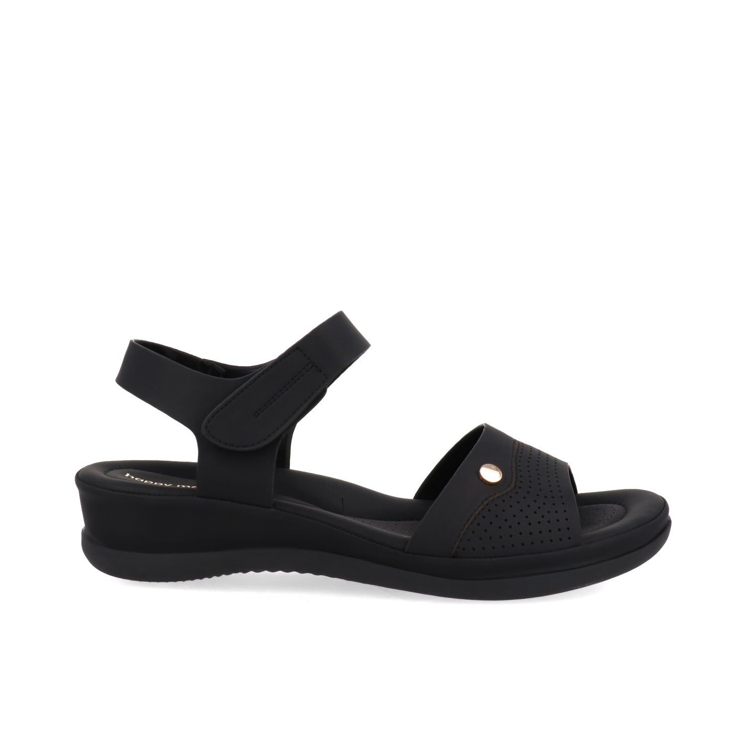 Sandalia Casual Vazza color Negro para Mujer con Ajuste Velcro