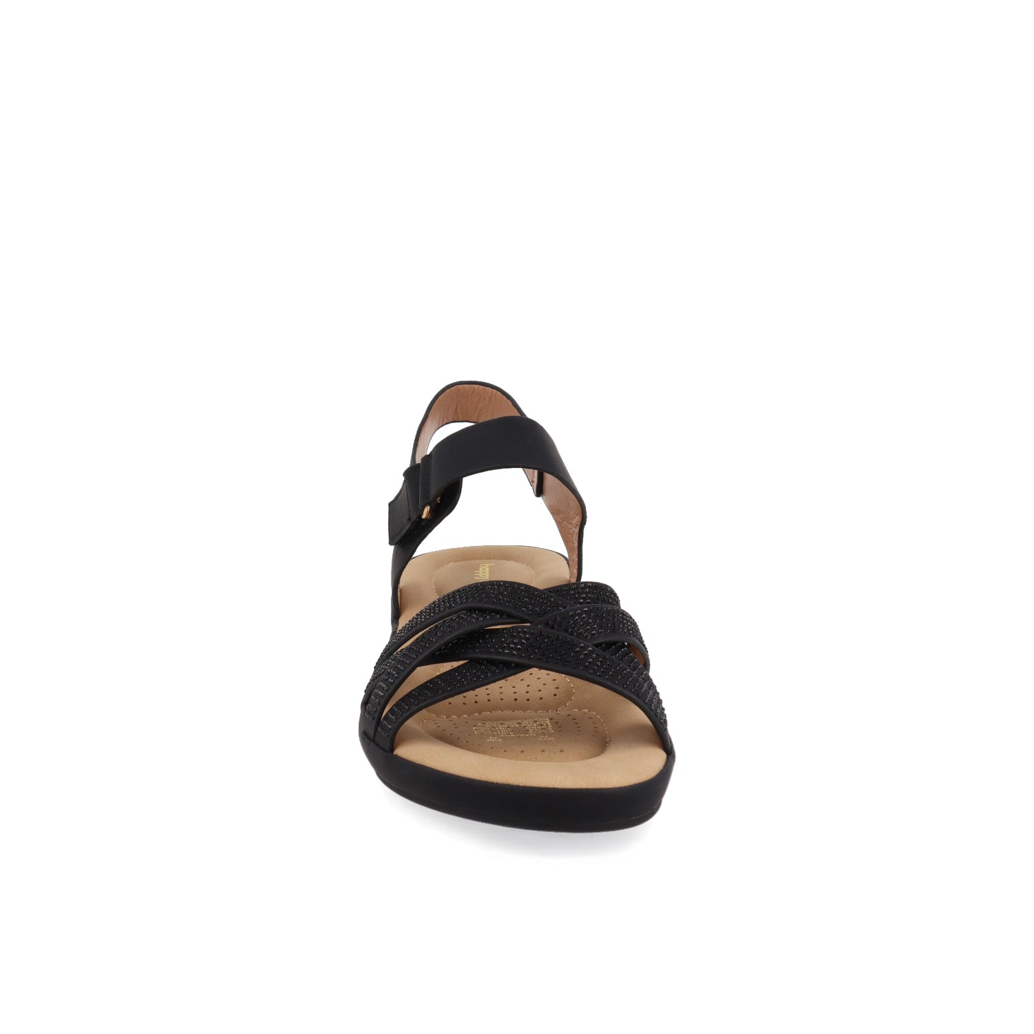 Sandalia Casual Vazza color Negro para Mujer con Brillos