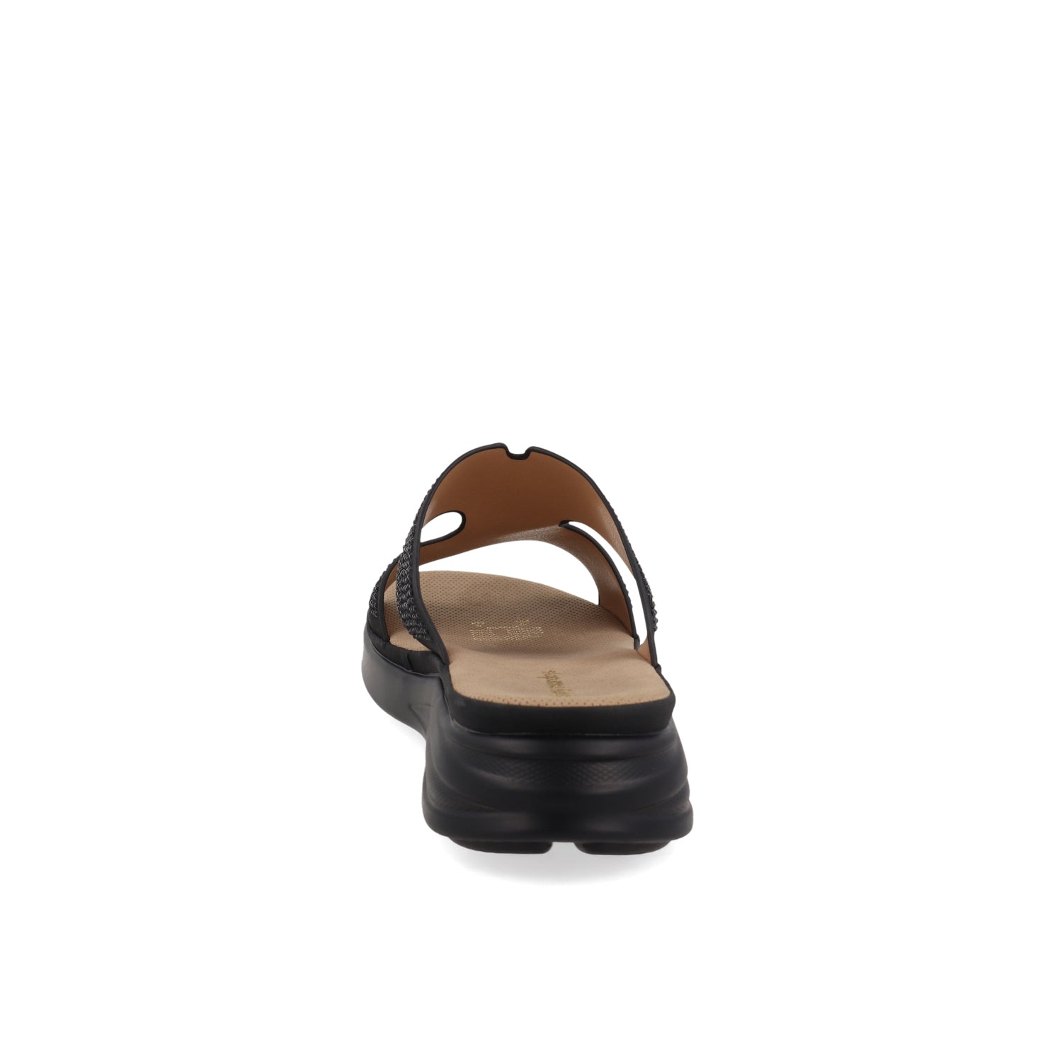 Sandalia Casual Vazza color Negro para Mujer con Brillos.