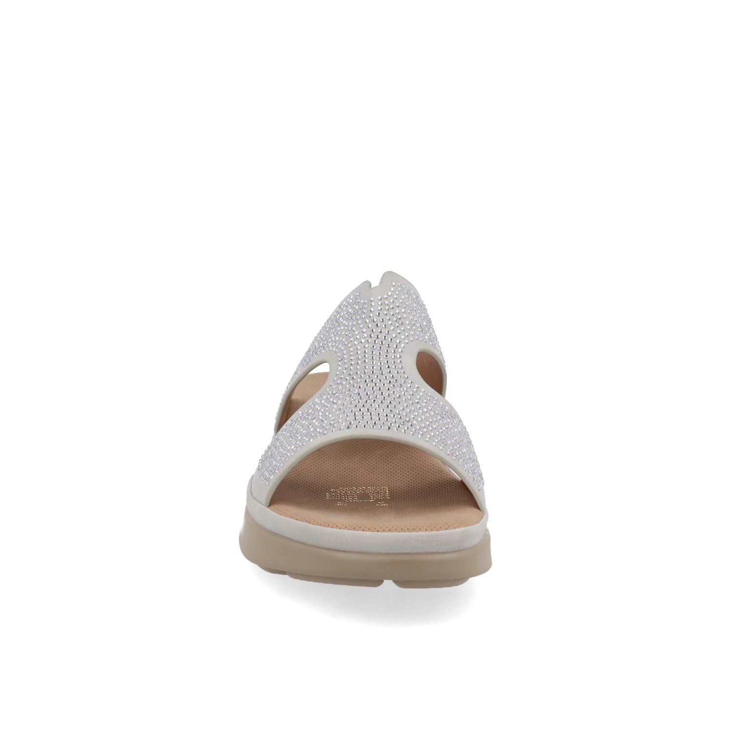 Sandalia Casual Vazza color Plata para Mujer con Brillos