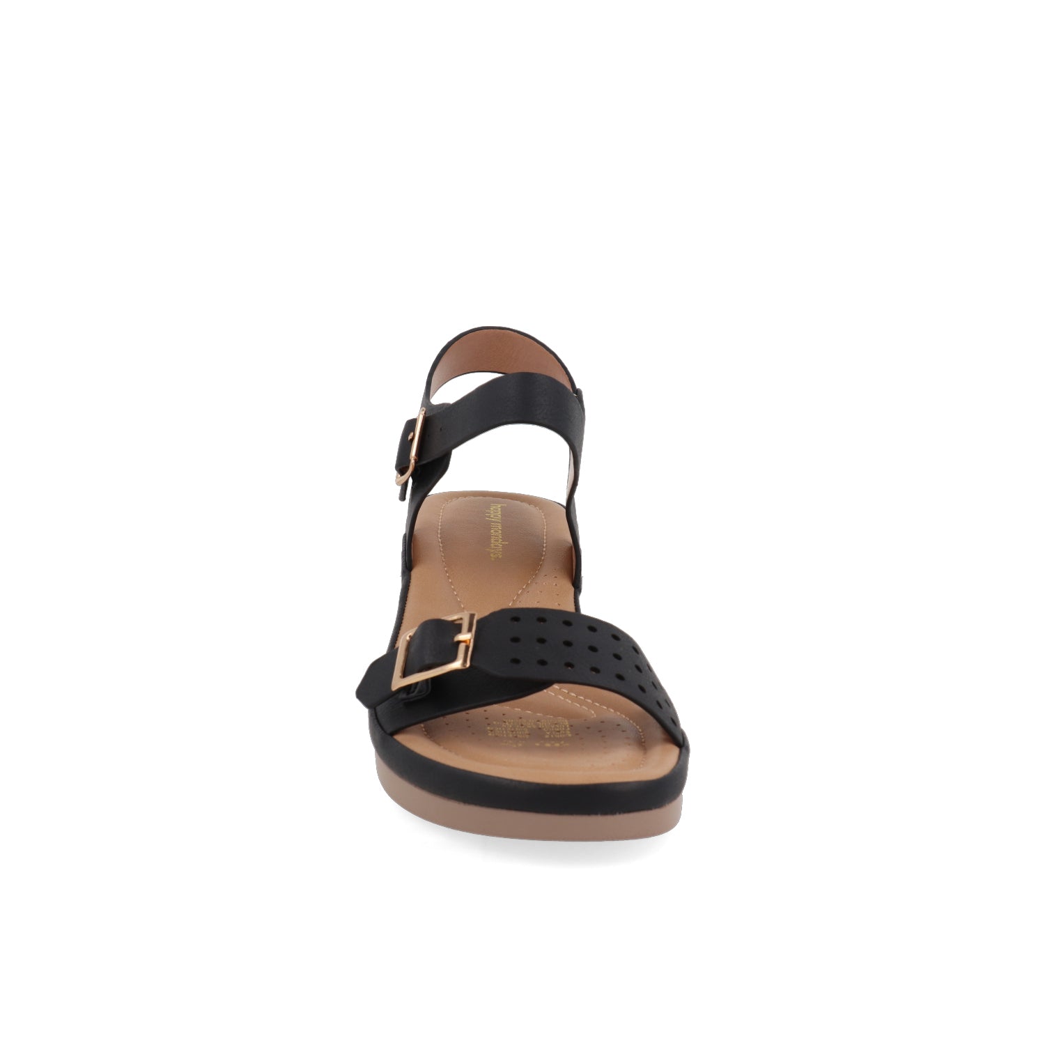 Sandalia Casual Vazza color Negro para Mujer con doble hebilla