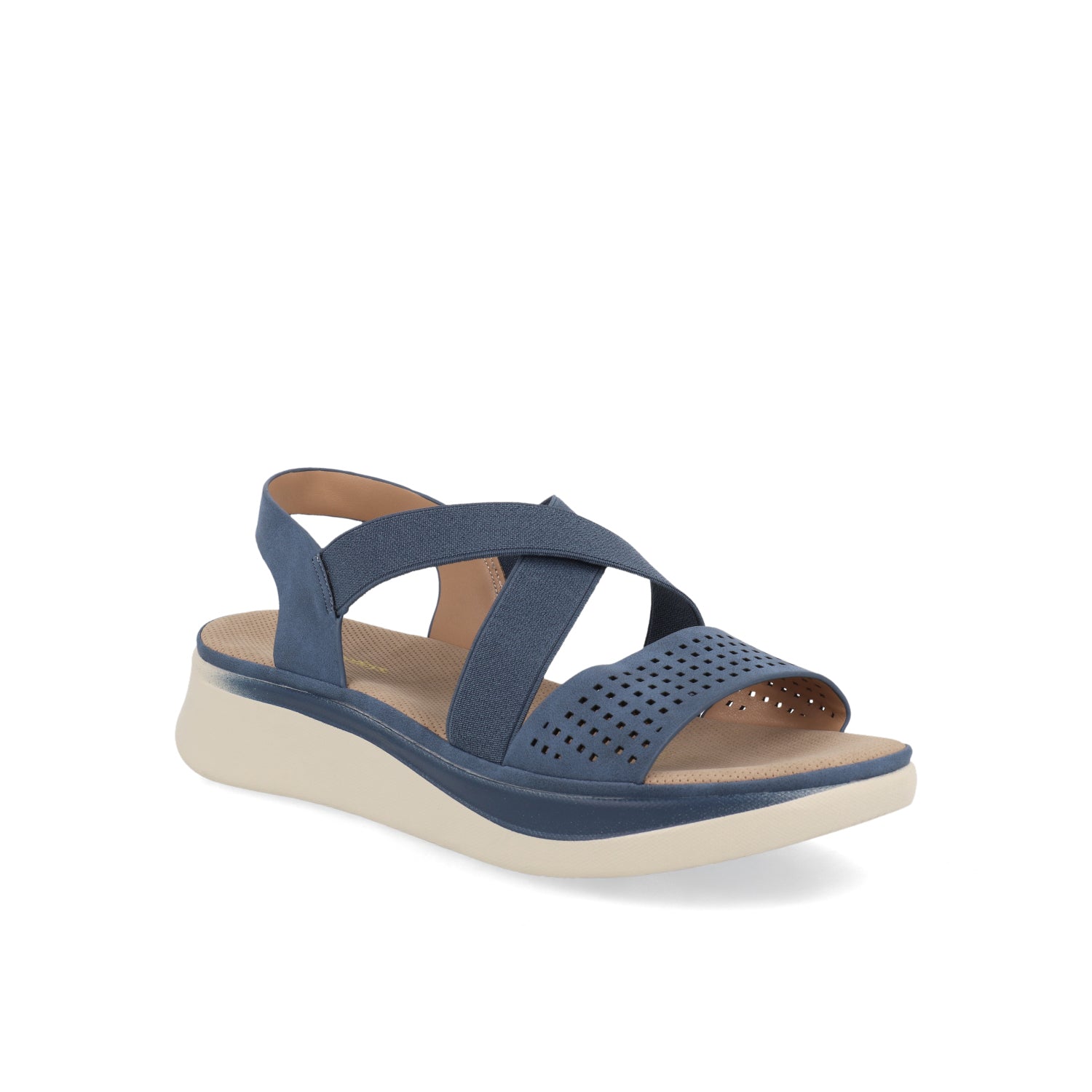 Sandalia Casual Vazza color Azul para Mujer con Ajuste de Resorte