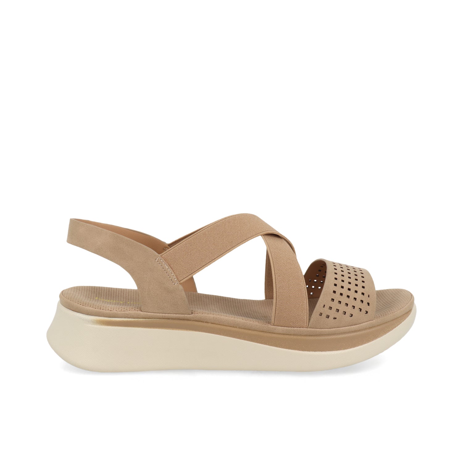 Sandalia Casual Vazza color Beige para Mujer