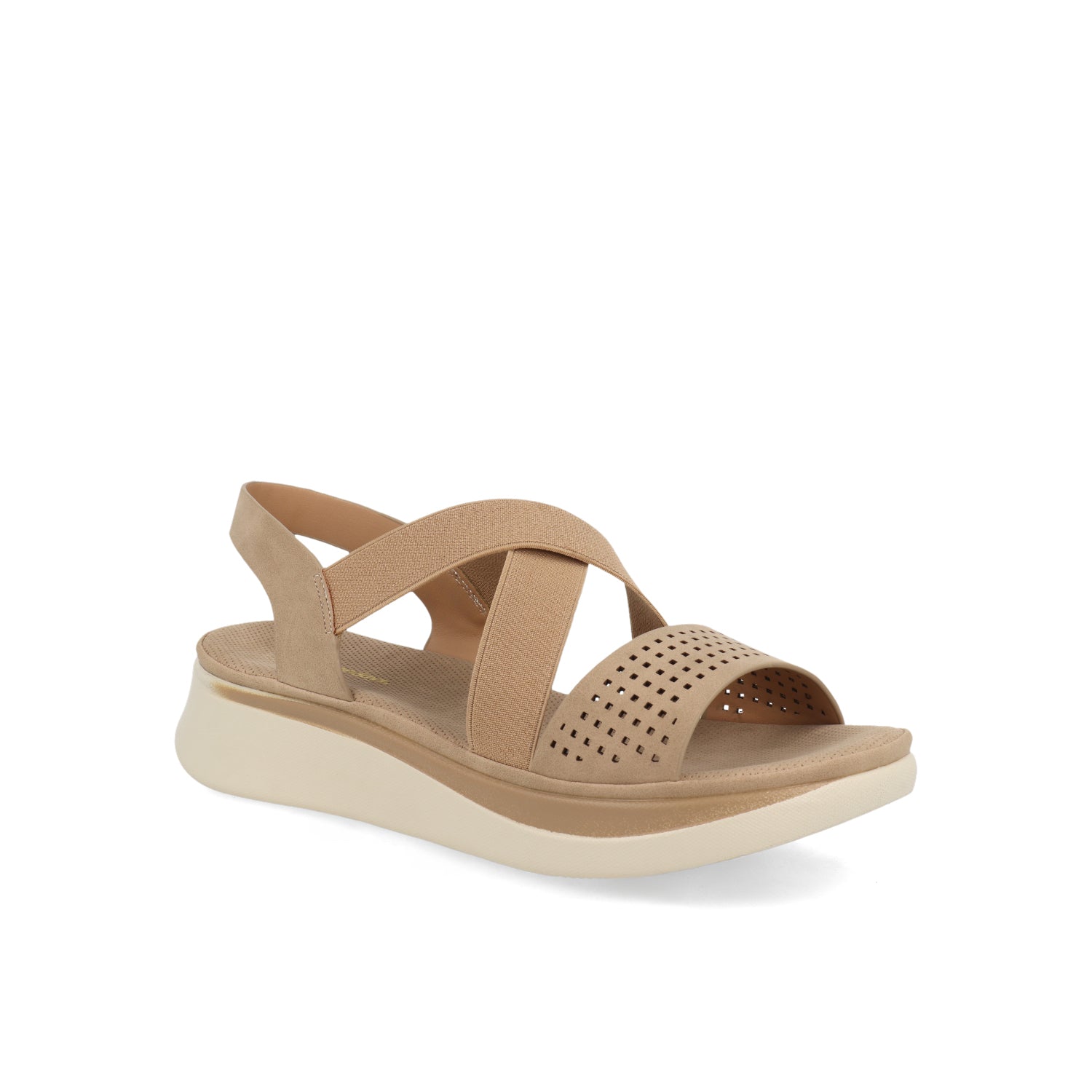 Sandalia Casual Vazza color Beige para Mujer