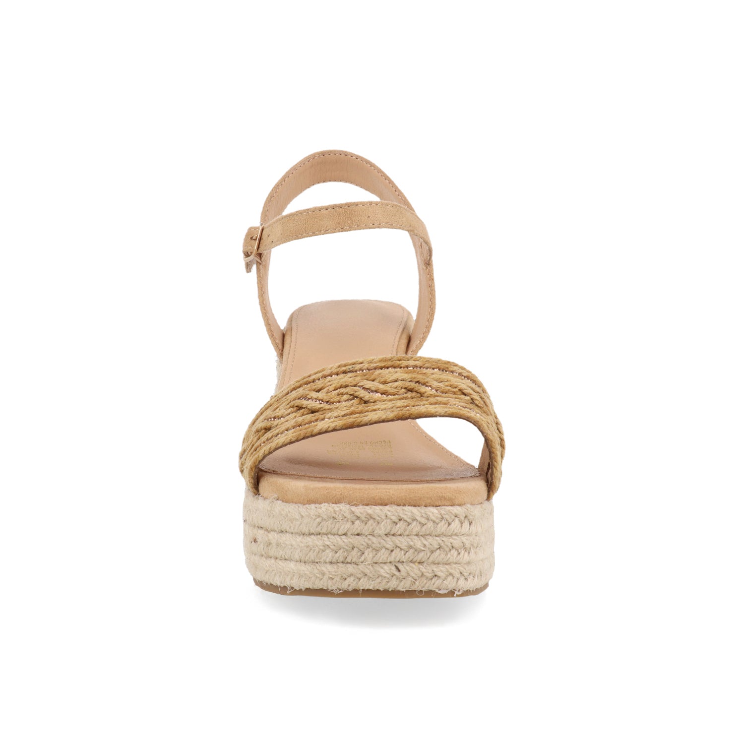 Sandalia Vazza color Camel para Mujer con detalles de Brillos