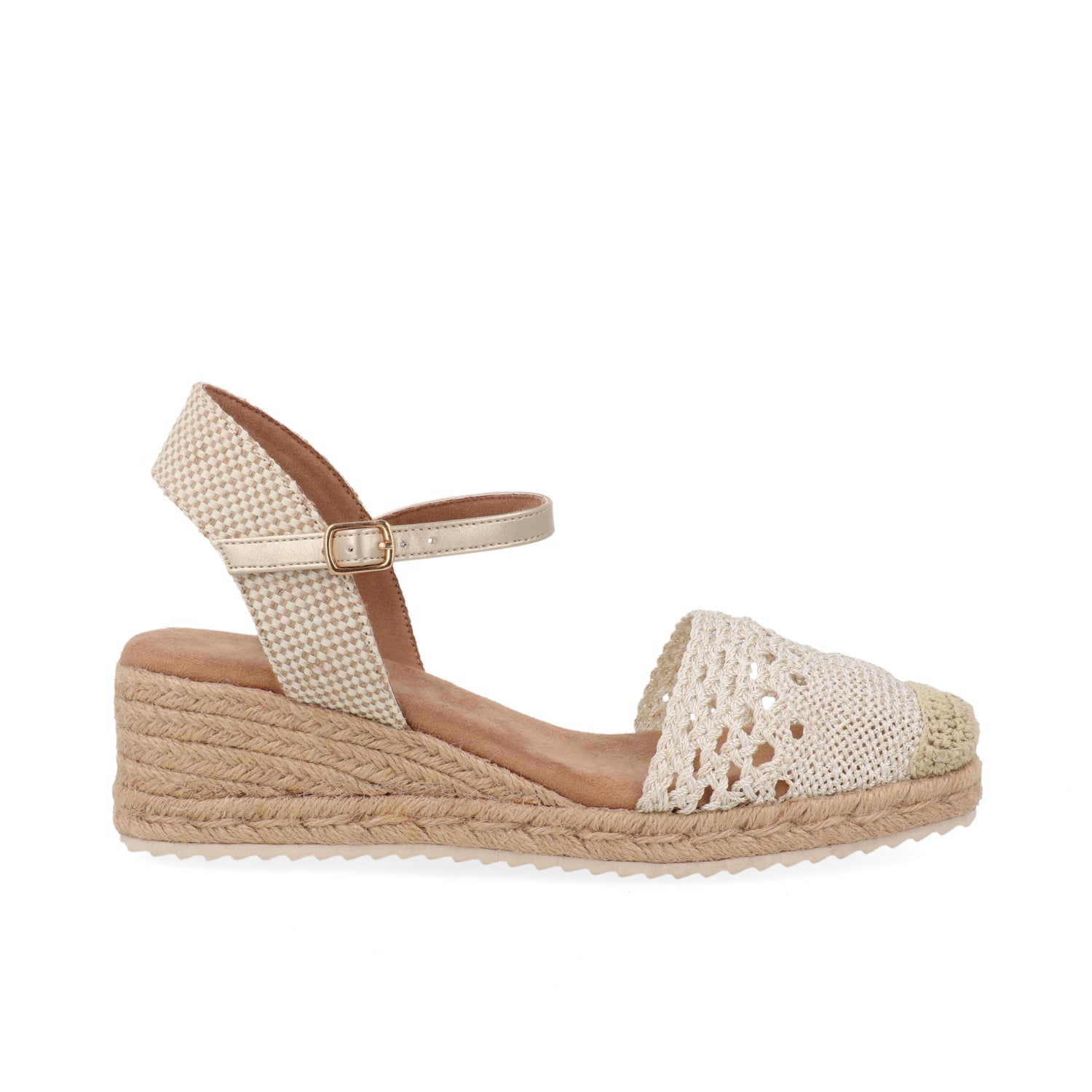 Alpargata Vazza color Beige para Mujer con diseño tejido