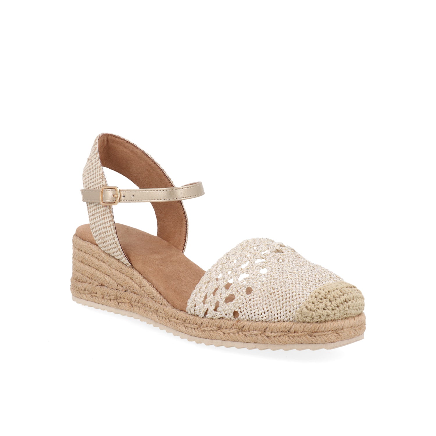 Alpargata Vazza color Beige para Mujer con diseño tejido