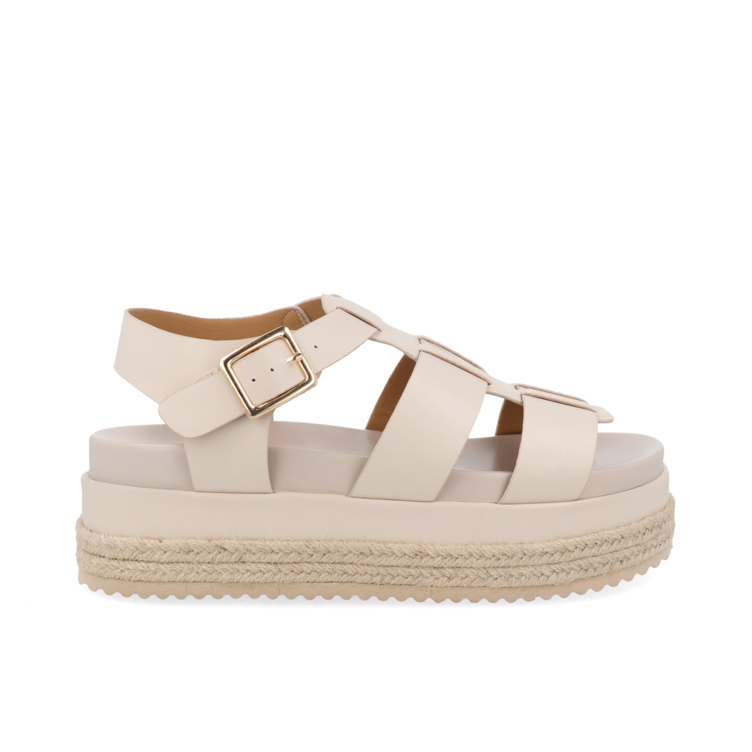 Sandalia de plataforma Vazza color Beige para Mujer