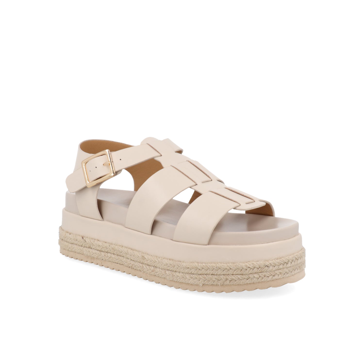Sandalia de plataforma Vazza color Beige para Mujer