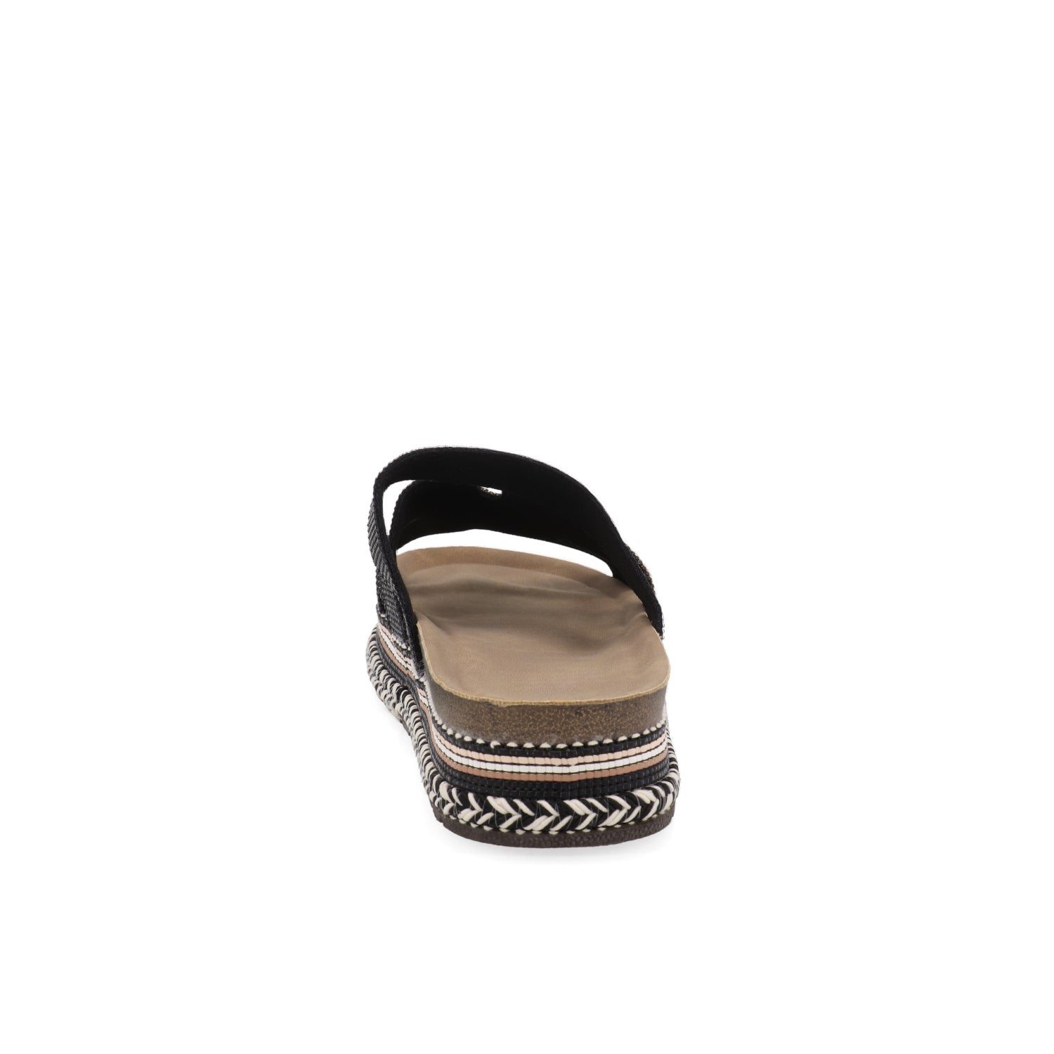 Sandalia Piso Vazza color Negro para Mujer con Brillos