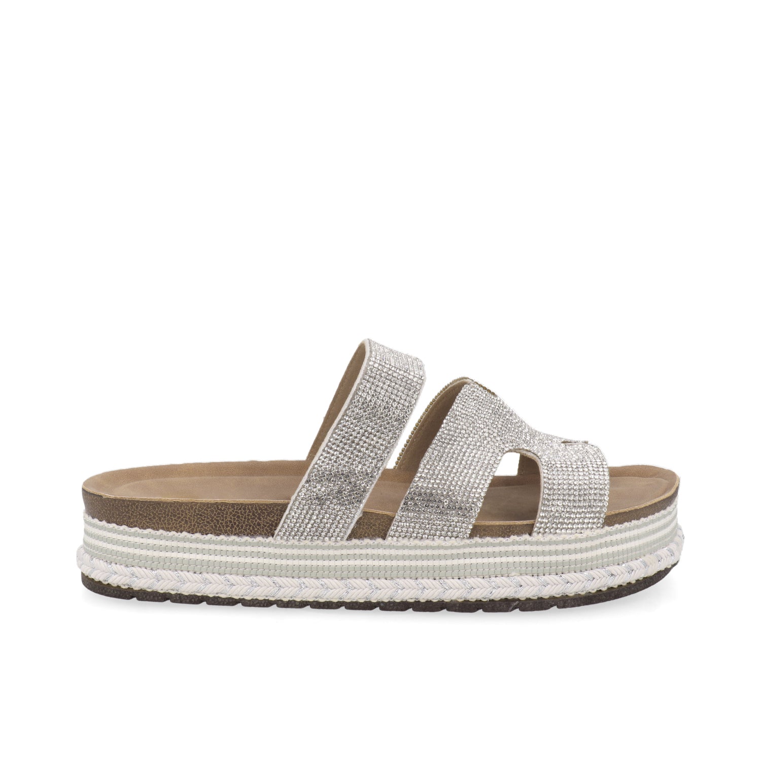 Sandalia Piso Vazza color Plata para Mujer