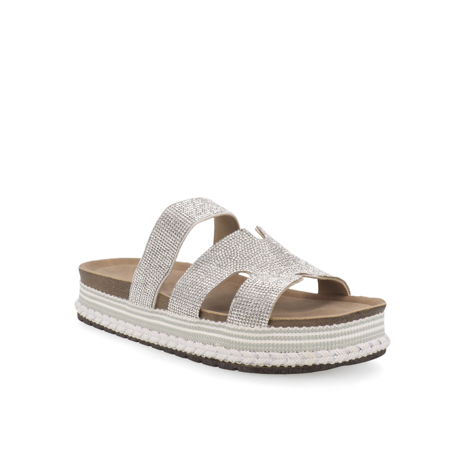 Sandalia Piso Vazza color Plata para Mujer