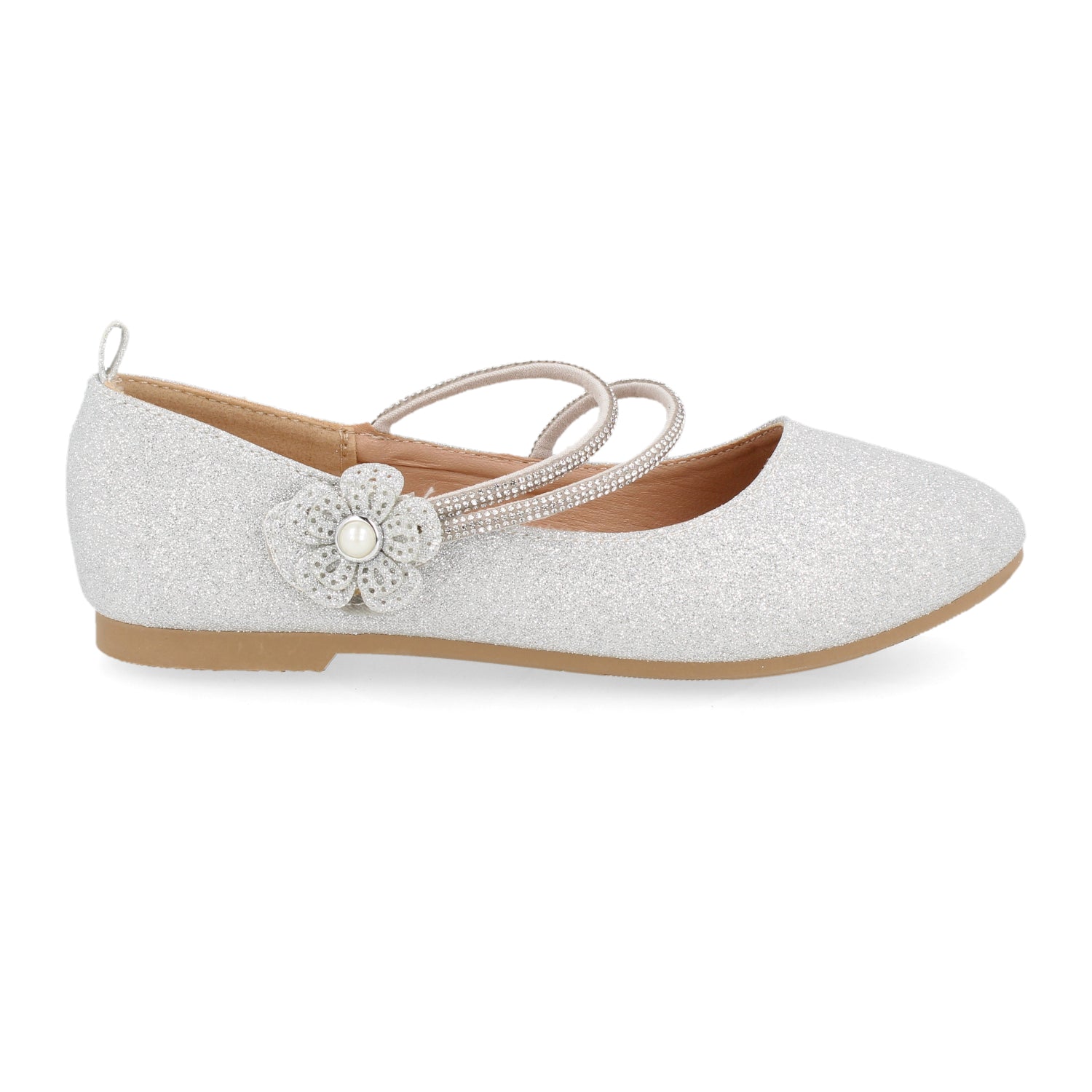 Ballerina Casual Vazza color Plata para Niña
