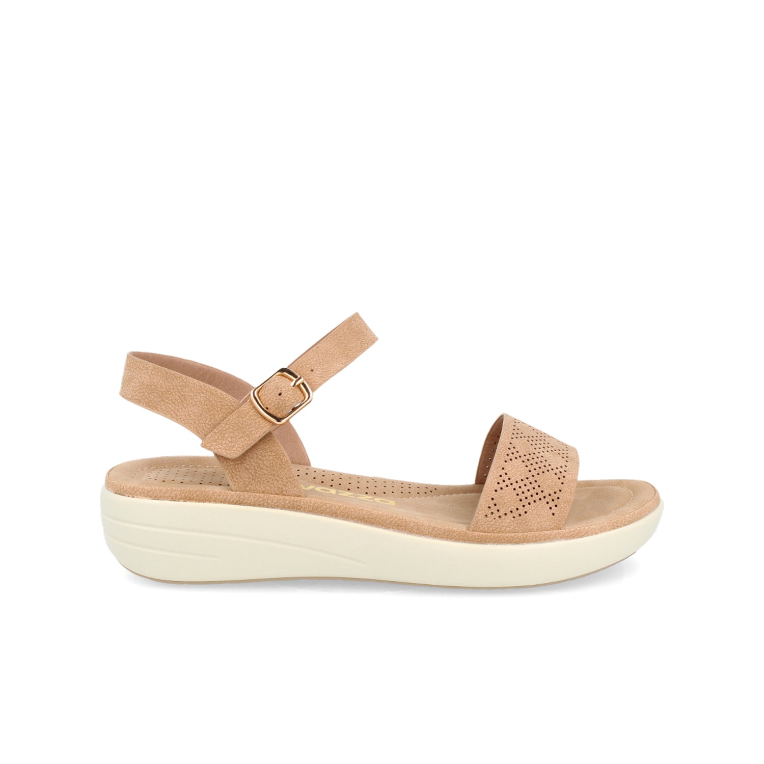 Sandalia Casual Vazza color Camel para Mujer