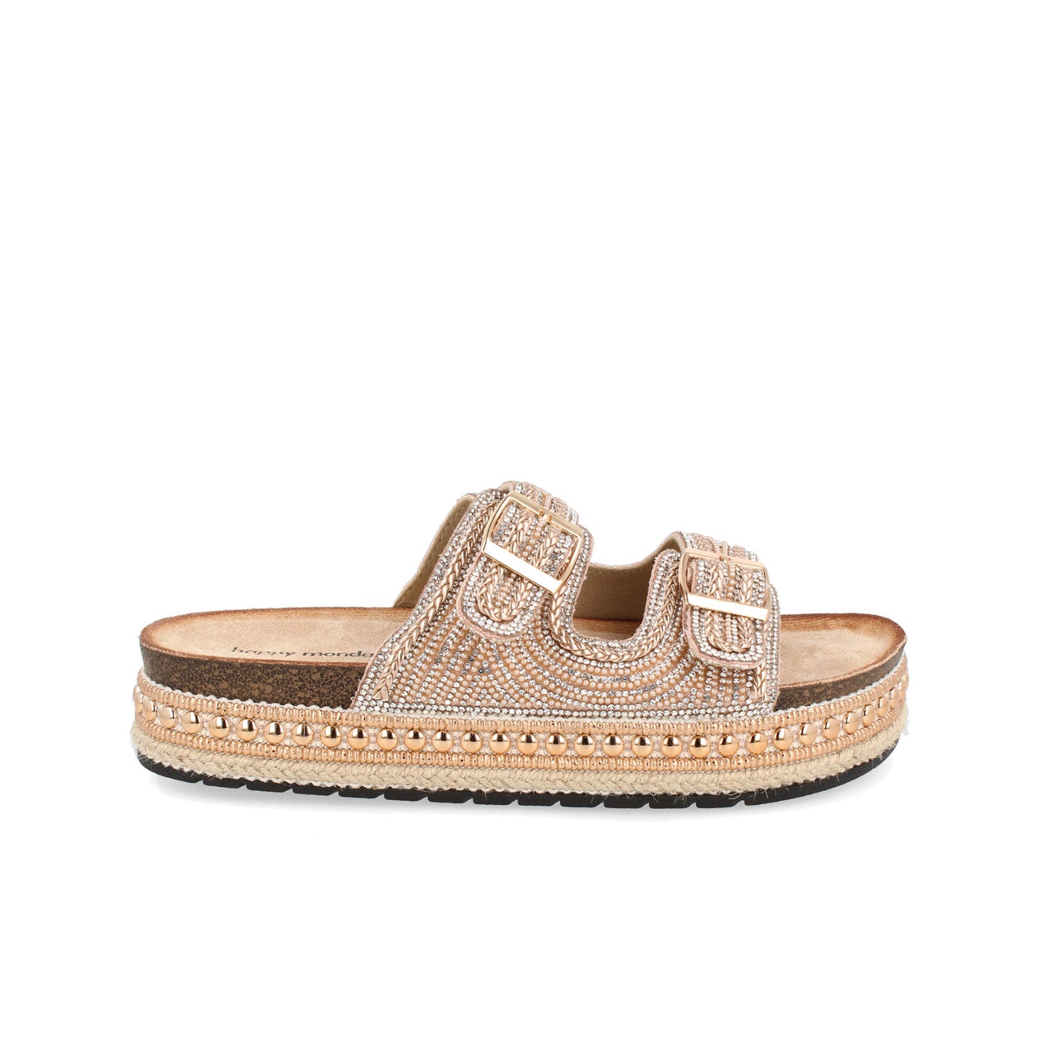 Sandalia Casual Vazza color Oro para Mujer