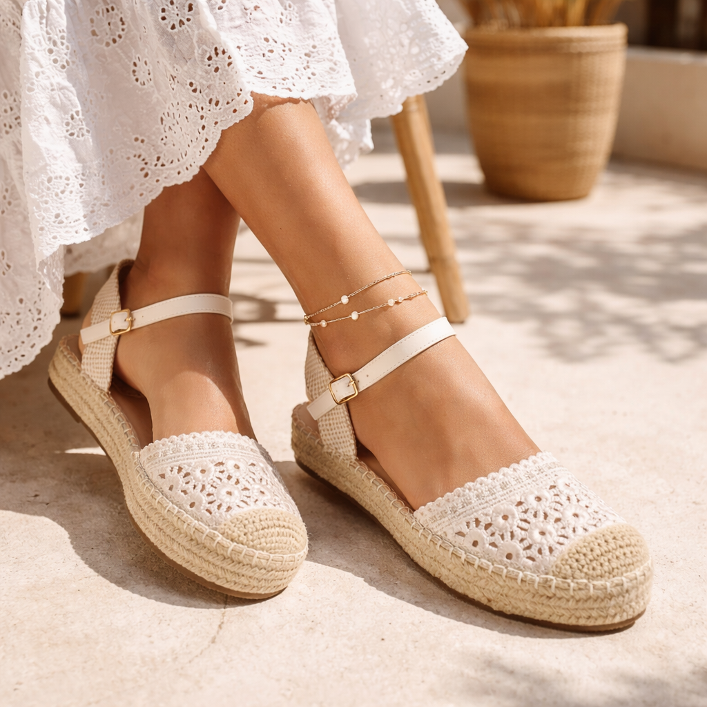 Alpargata Casual Vazza color Latte para Mujer