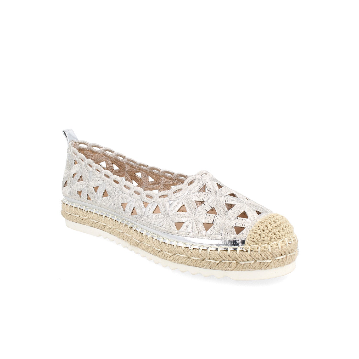 Alpargatas Casual Vazza color Plata para Mujer
