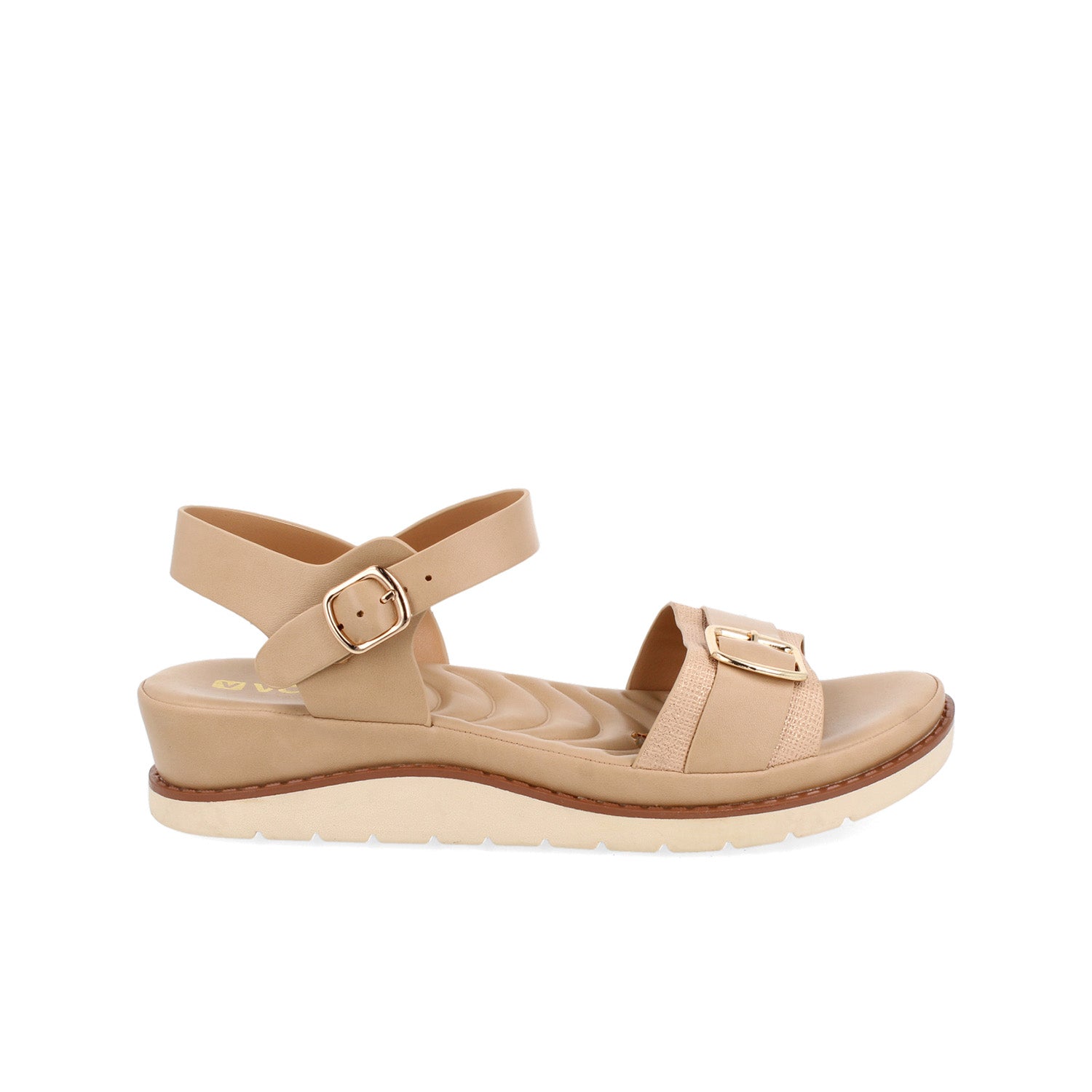 Sandalia Casual Vazza color Beige para Mujer