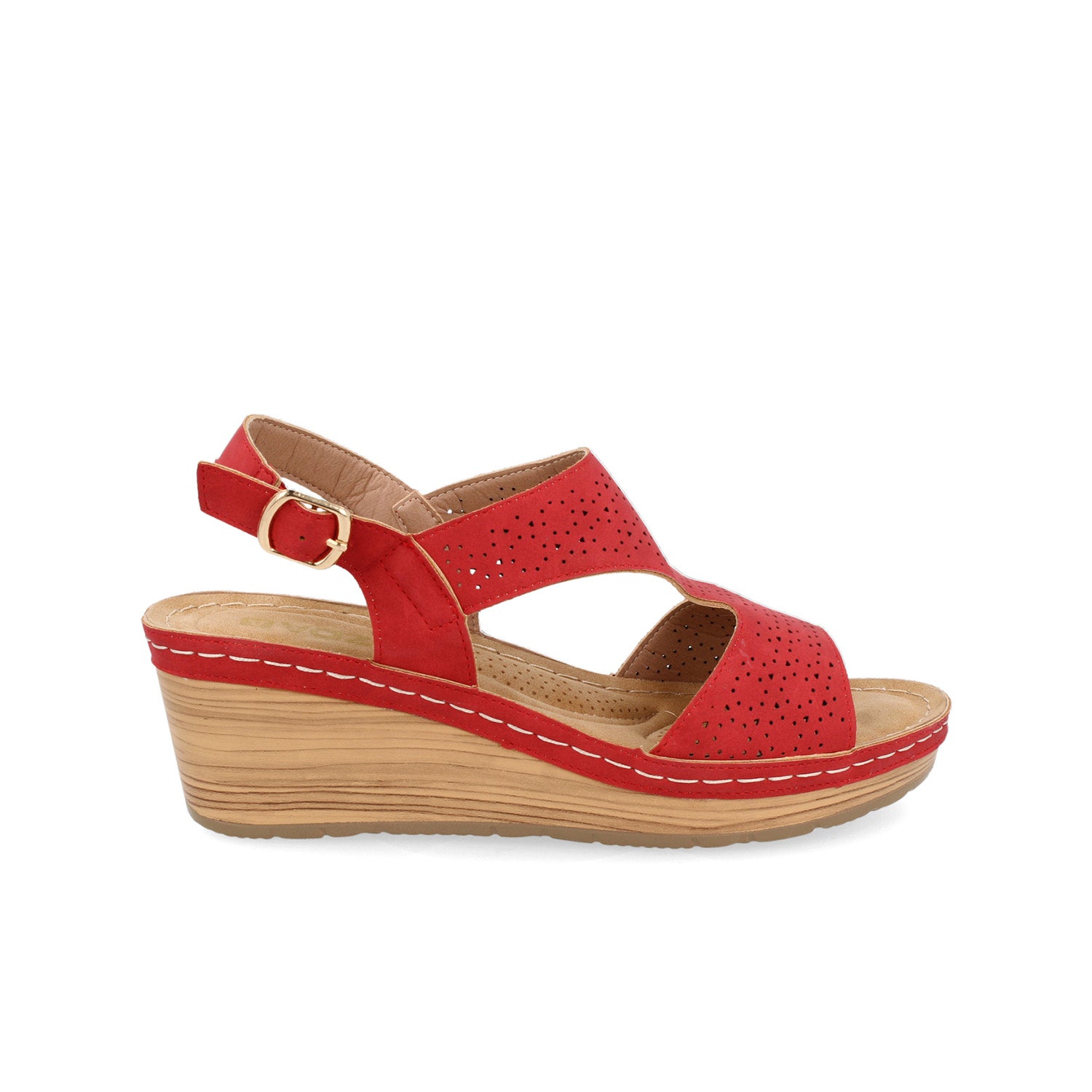 Sandalia Casual Vazza color Rojo para Mujer