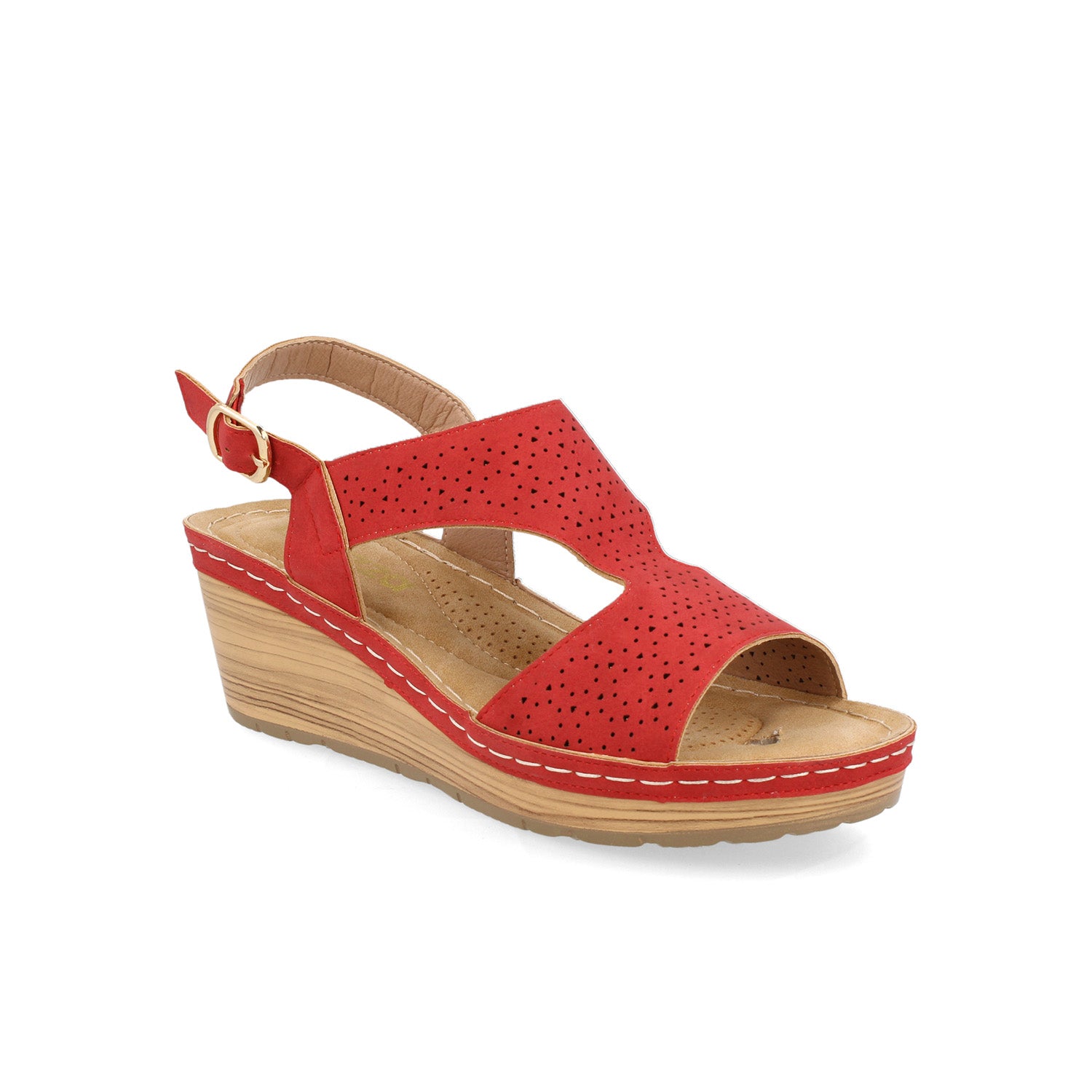 Sandalia Casual Vazza color Rojo para Mujer