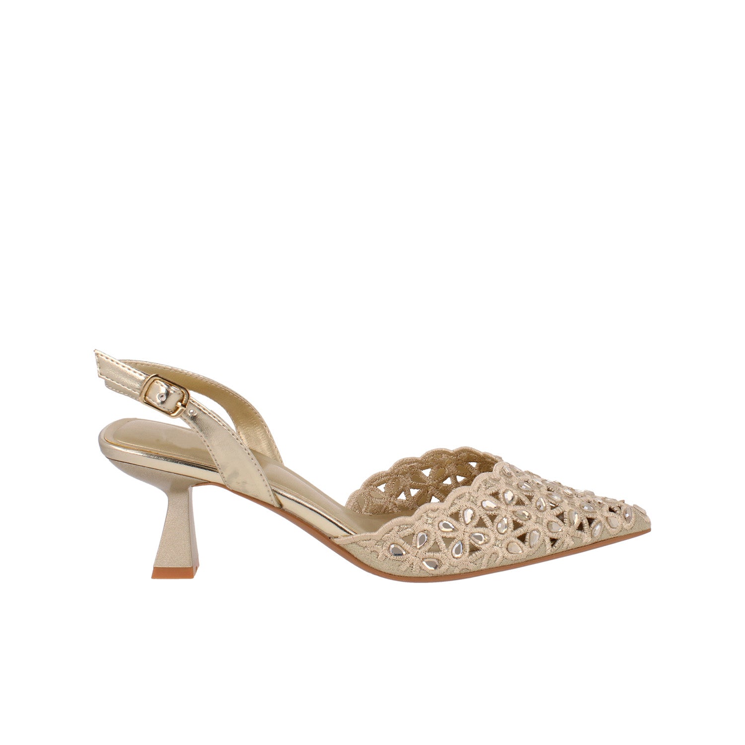 Zapatilla de Vestir Vazza color Oro para Mujer
