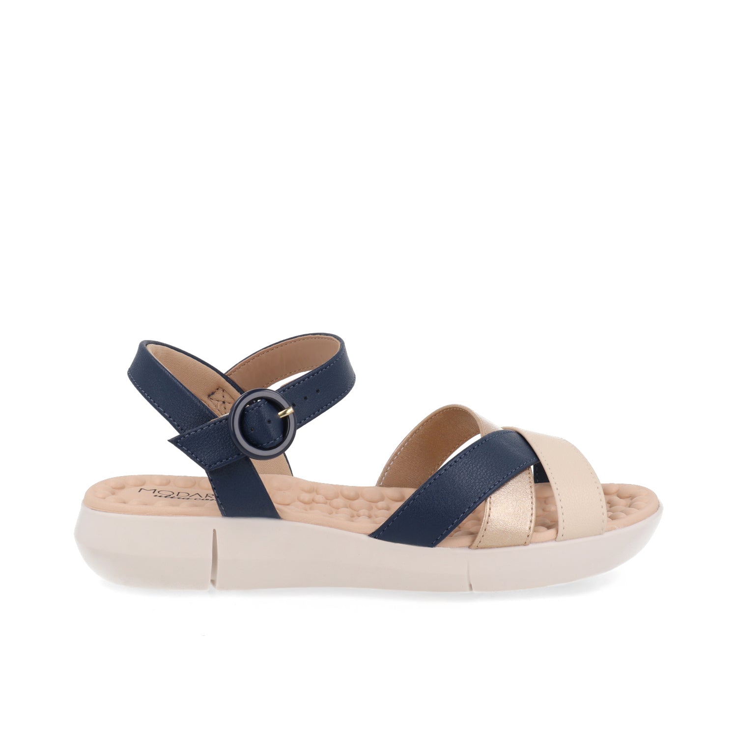 Sandalia Casual Modare confort color Azul y Nude para Mujer