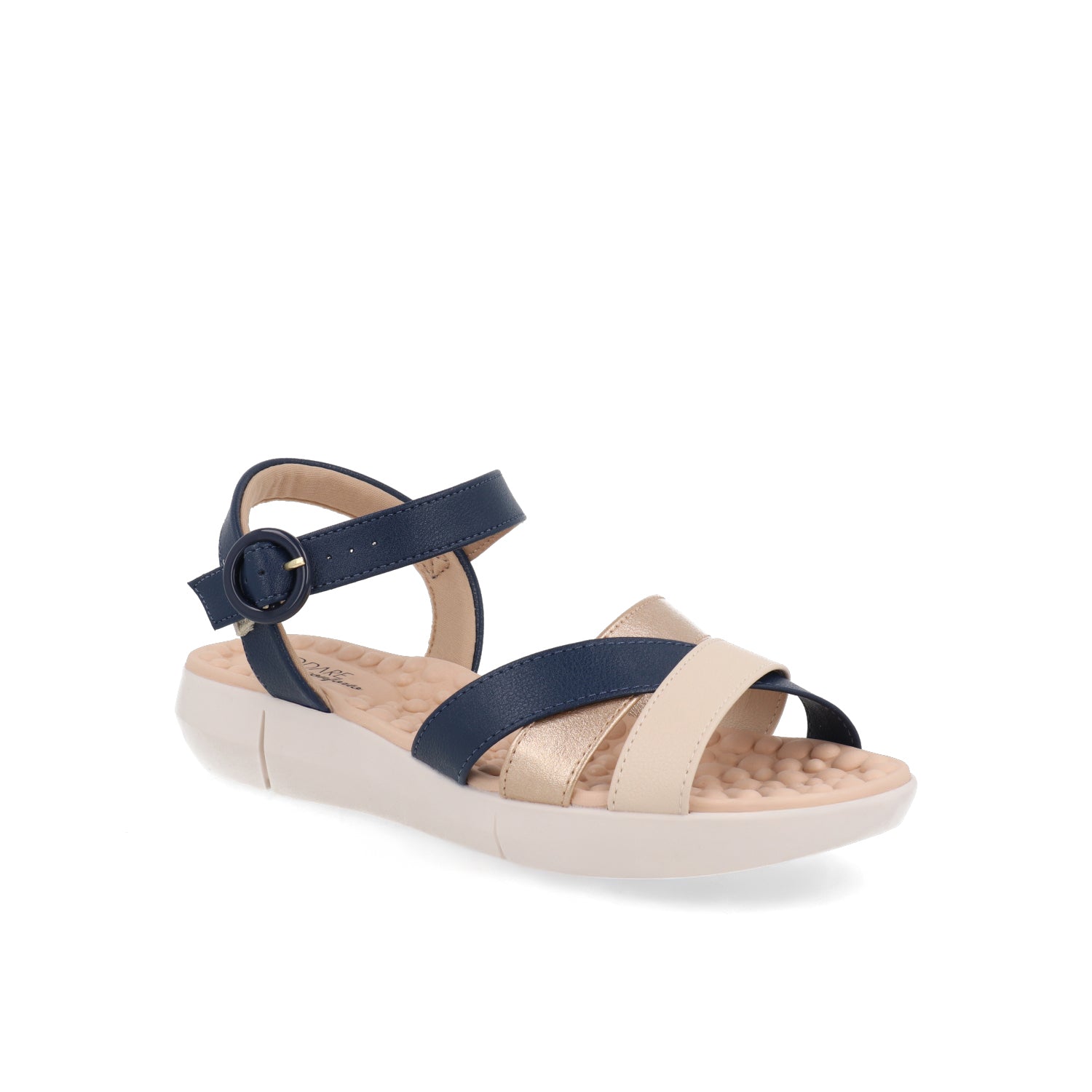 Sandalia Casual Modare confort color Azul y Nude para Mujer