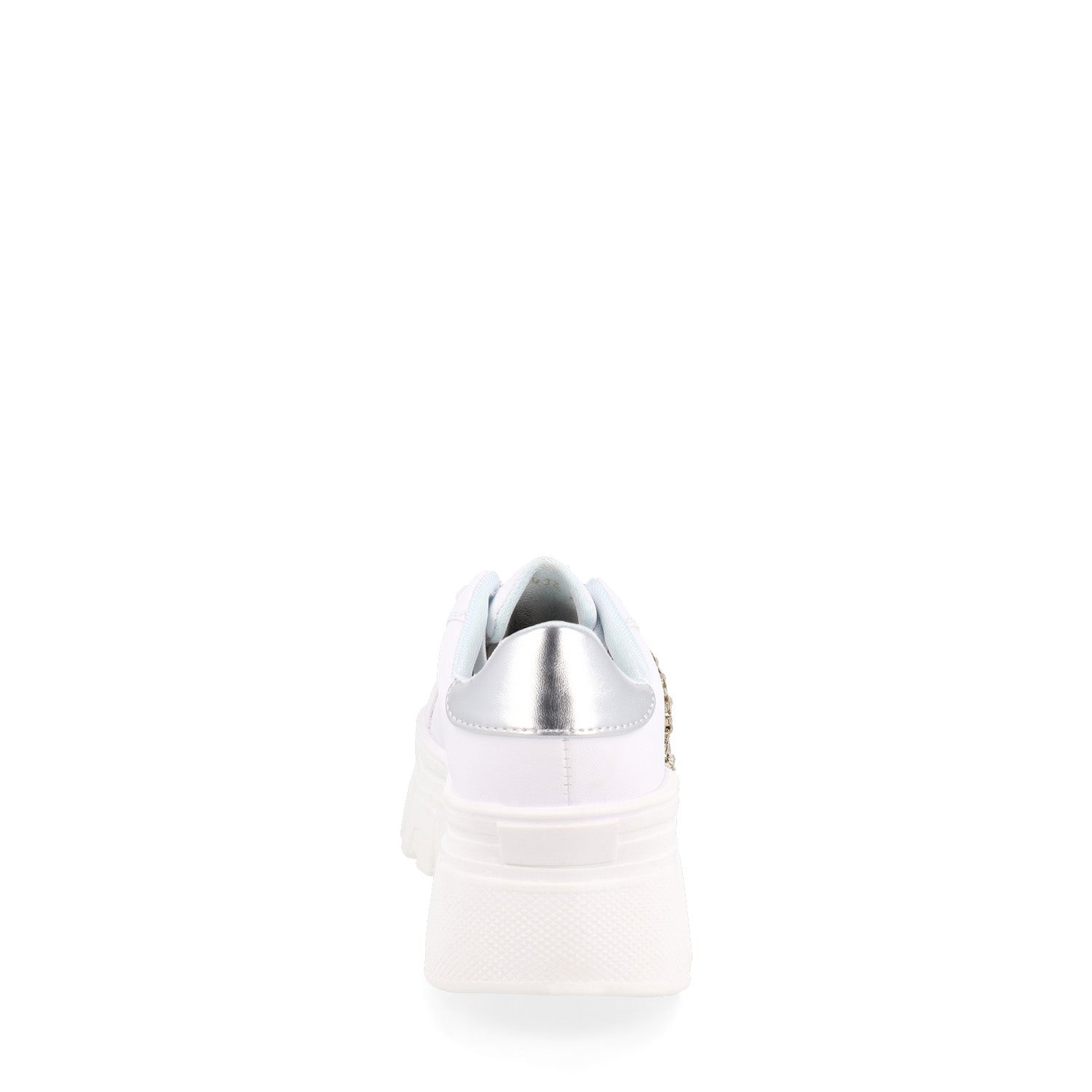 Tenis Urbano Vazza color Blanco con aplicaciónn Plata de Corazón para Mujer