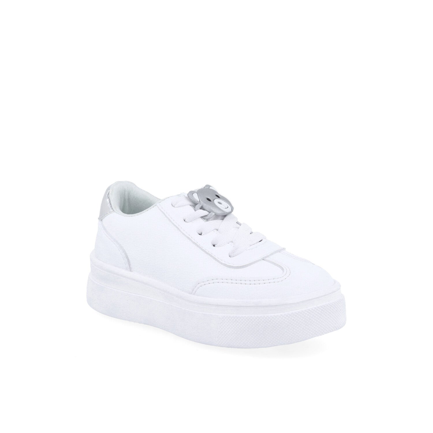 Tenis Urbano Vazza color Blanco para Niña con pin de Oso