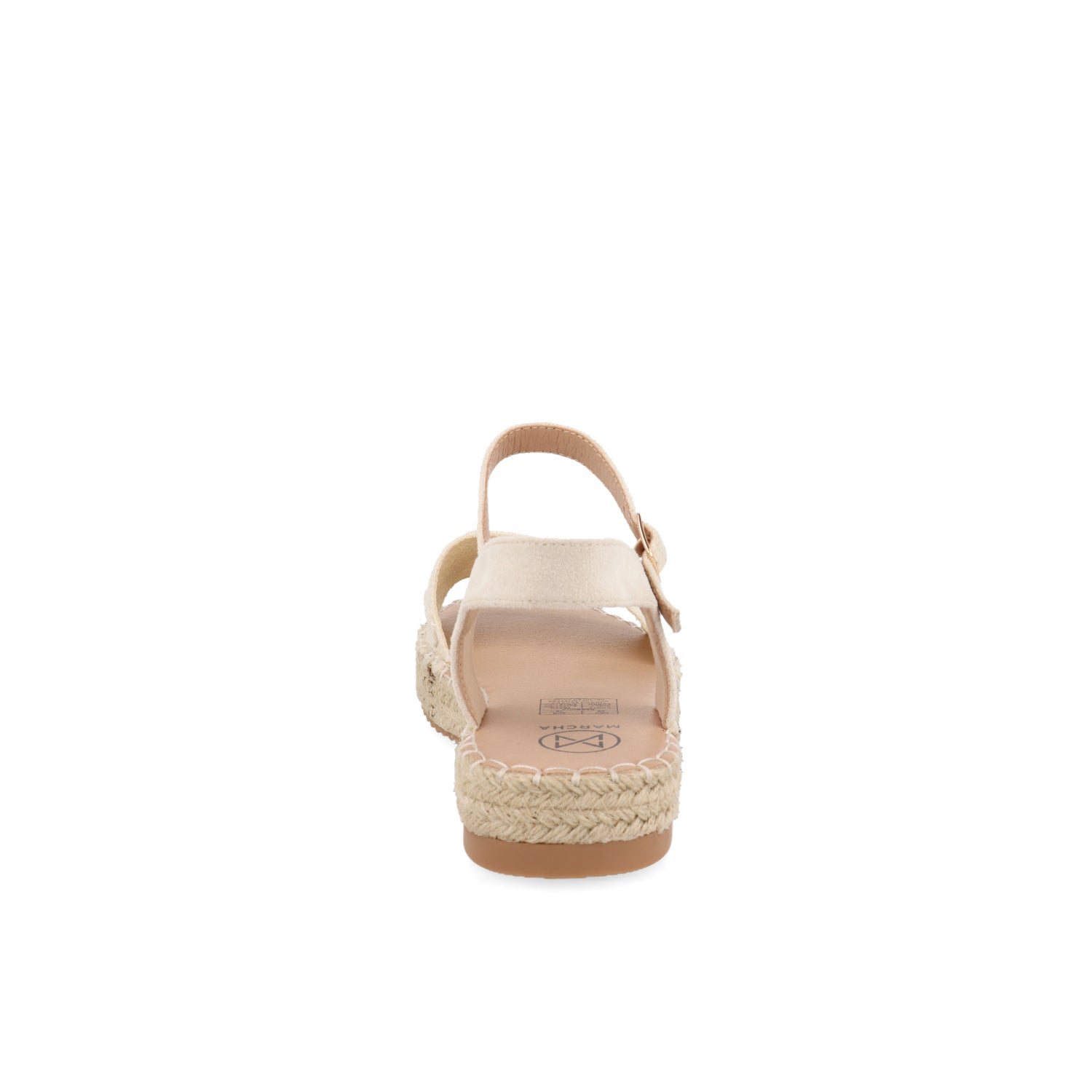 Sandalia Casual Vazza color Latte para Mujer con detalles de yute