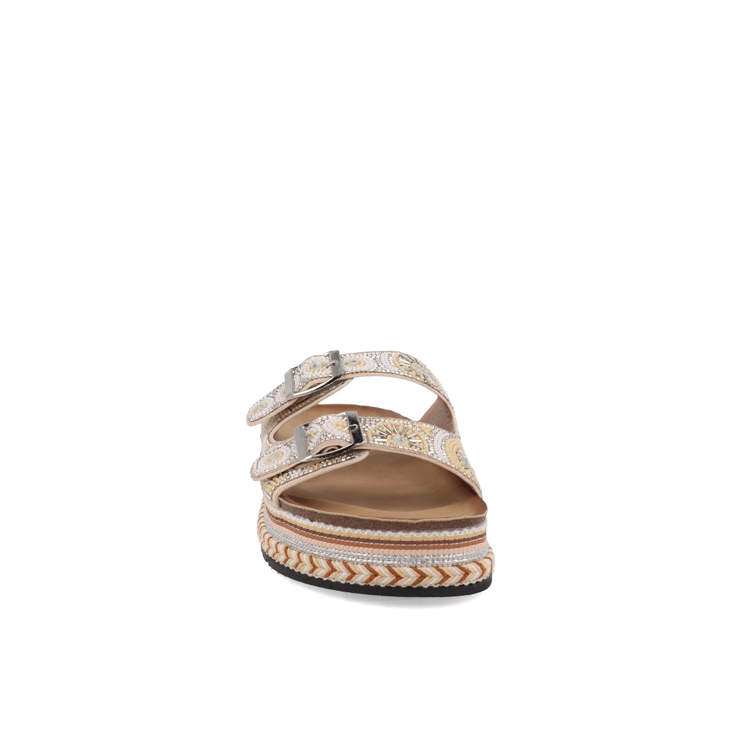 Sandalia Casual Vazza color Oro para Mujer con brillos