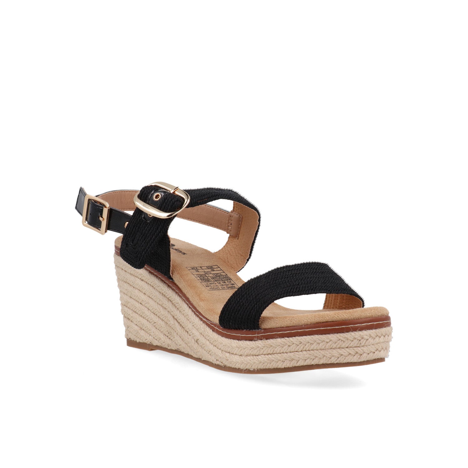 Sandalia Casual con plataforma Vazza color Negro para Mujer