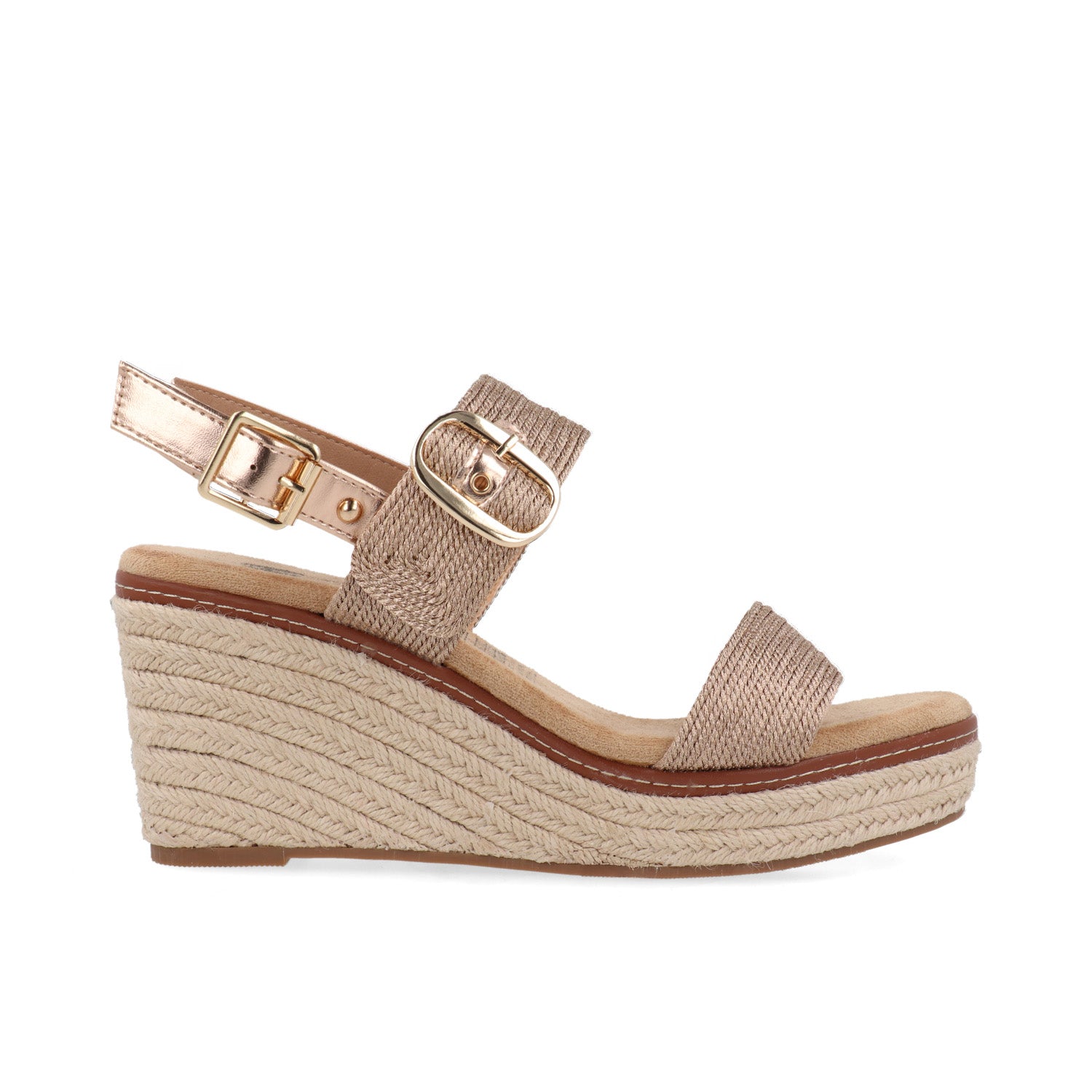 Sandalia Casual con plataforma Vazza color Oro para Mujer