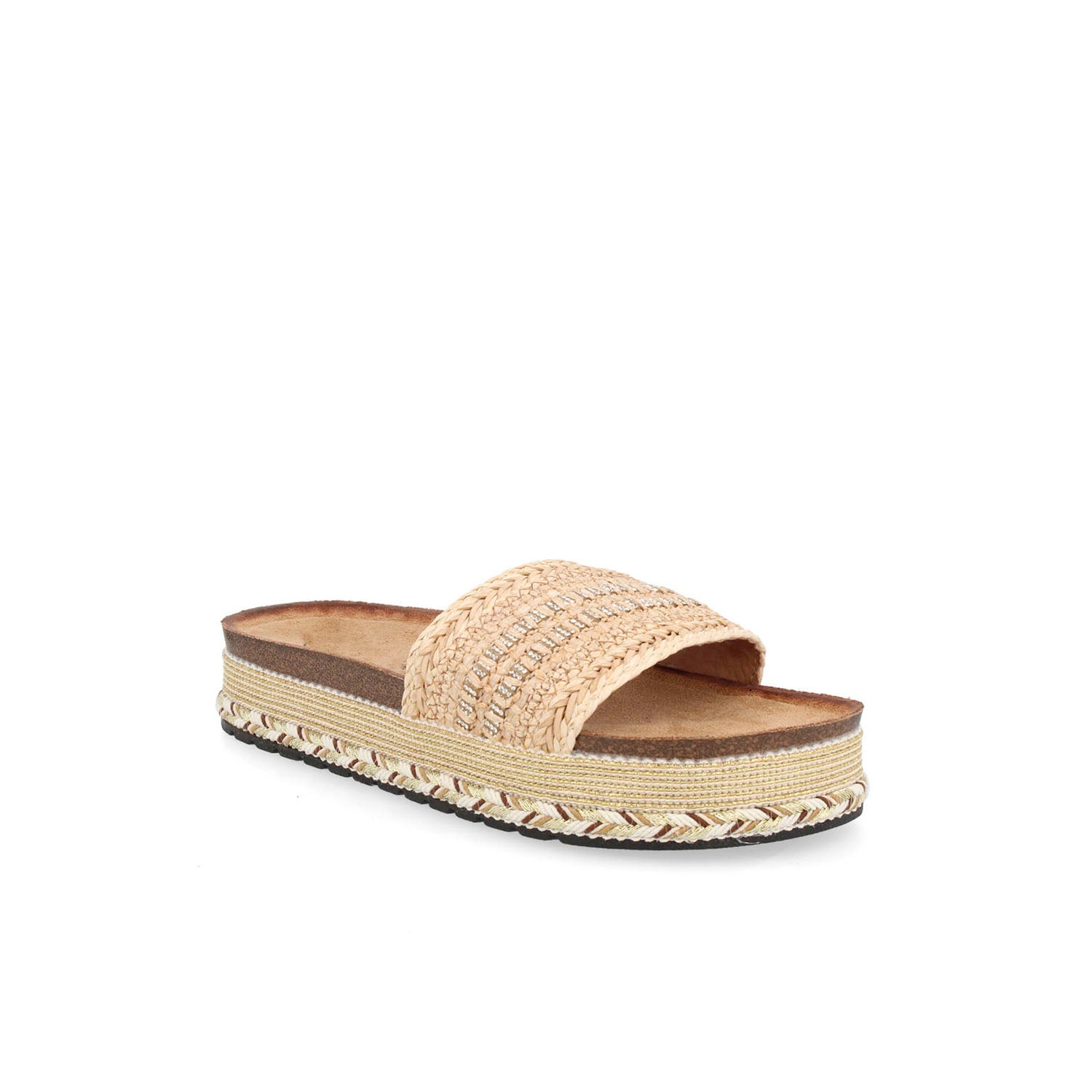 Sandalia Casual Vazza color Beige para Mujer