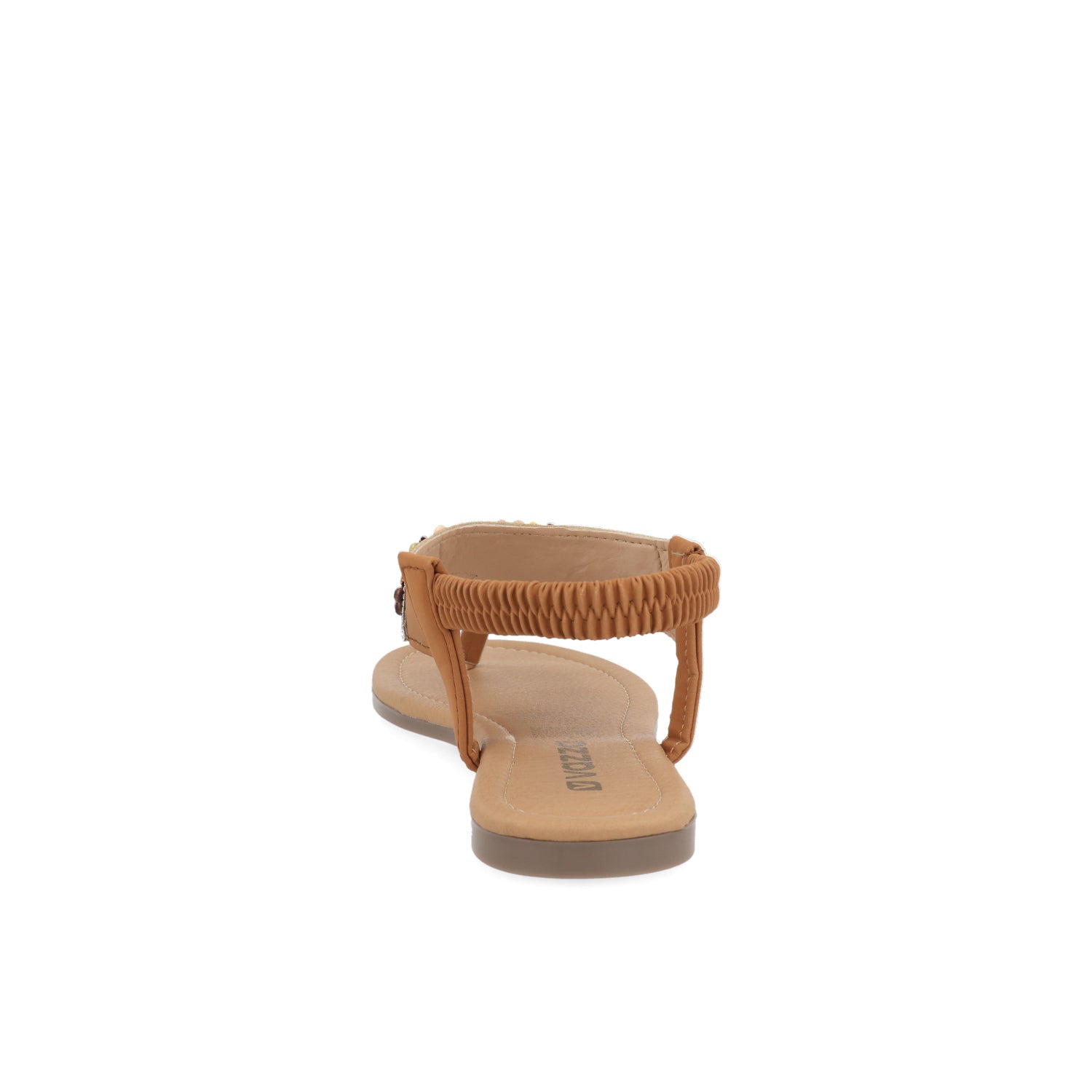 Sandalia Casual Vazza color Tan para Mujer con pedrería multicolor
