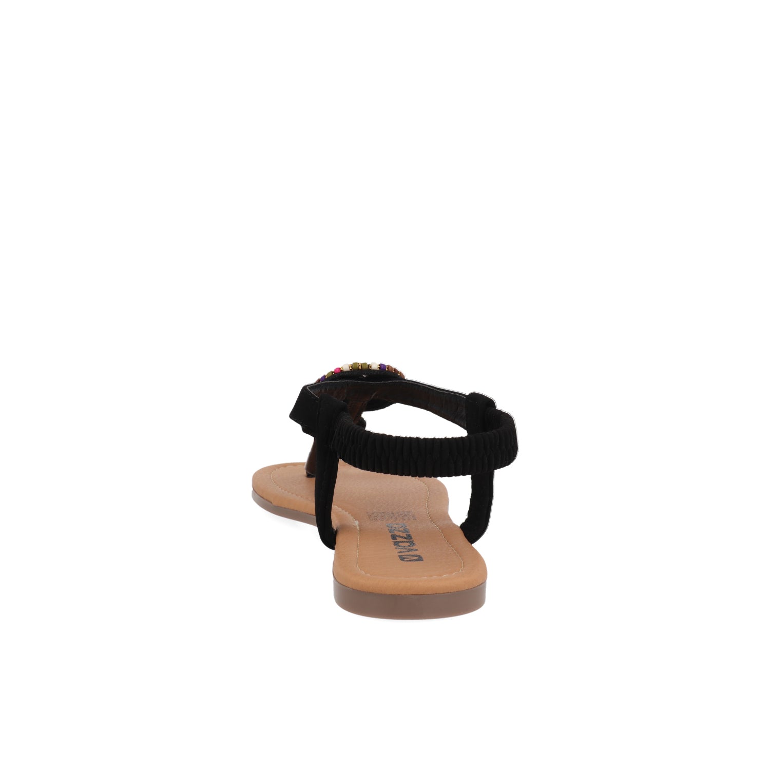 Sandalia Casual Vazza color Negro para Mujer con Chinela de pedrería