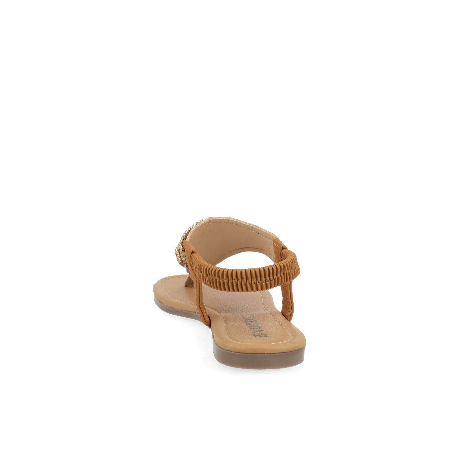Sandalia Casual Vazza color Tan para Mujer con chinela de Pedrería