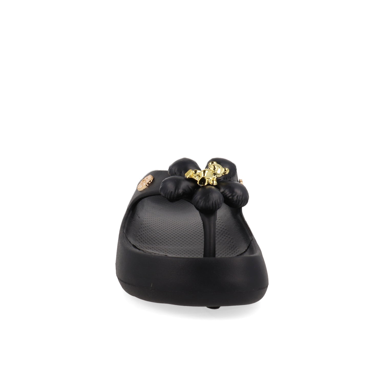 Sandalia de Playa Vazza color Negro para Mujer con detalle de Oso