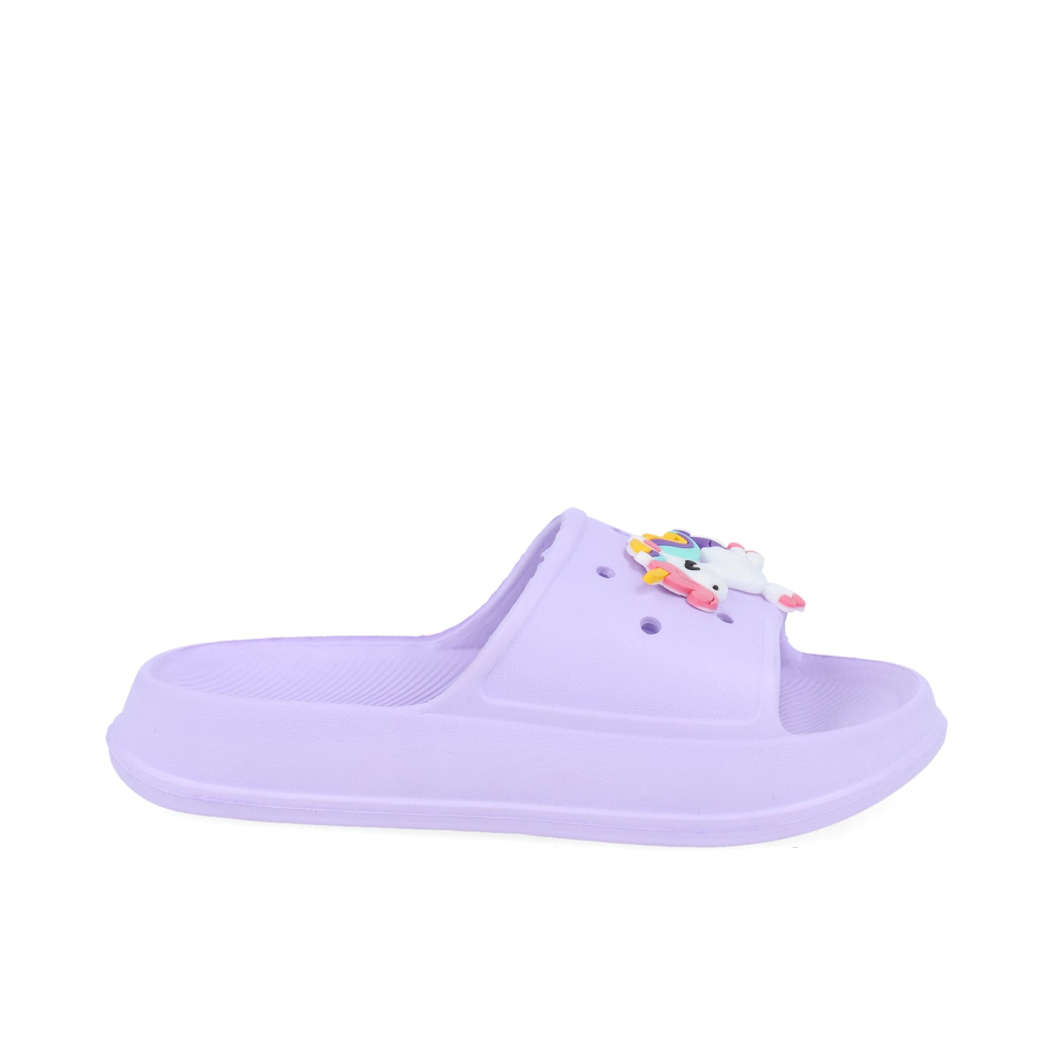 Sandalia Playa Vazza color Lila para Junior Niña con pin de Unicornio
